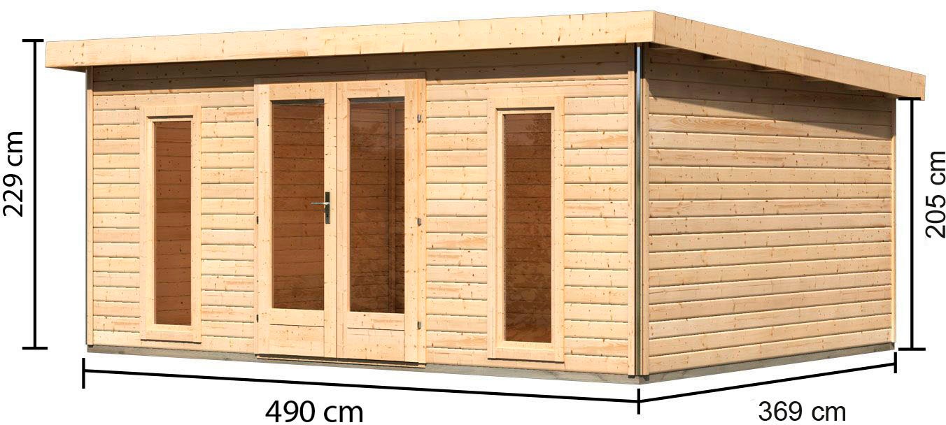 Karibu Gartenhaus »Rabensee 4«, naturbelassen