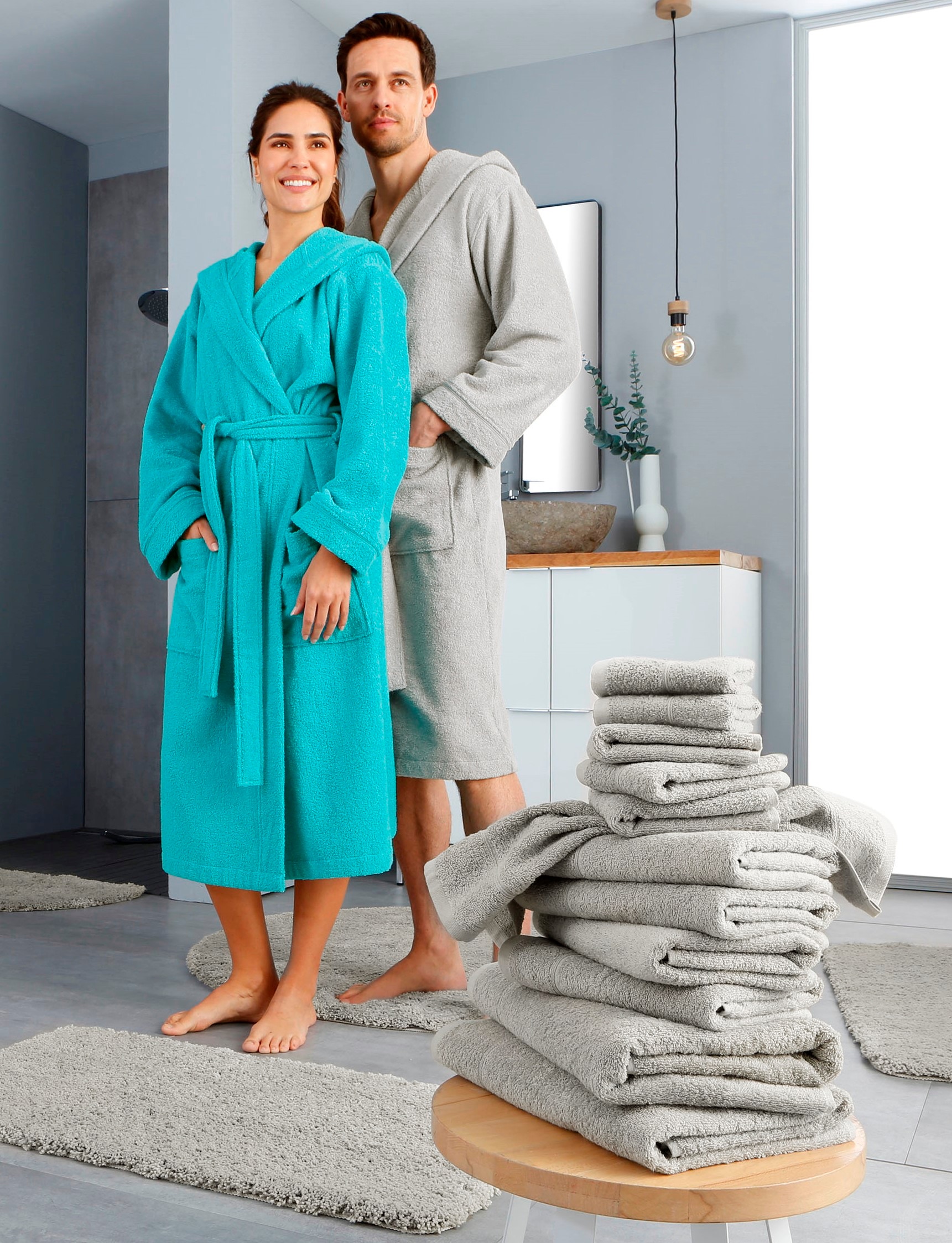 Frottier, einfarbiges bestellen Set Handtücher Set, mit online 12 Handtuch-Set Bordüre, aus home 100% my Baumwolle »Sanremo«, Handtuch tlg.,