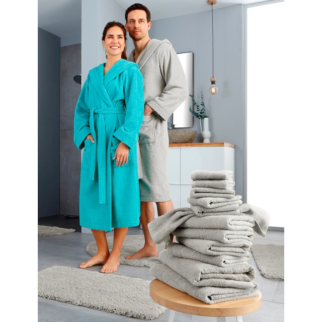 my home Handtuch Set »Sanremo«, Set, 12 tlg., Frottier, Handtücher mit  Bordüre, einfarbiges Handtuch-Set aus 100% Baumwolle online bestellen
