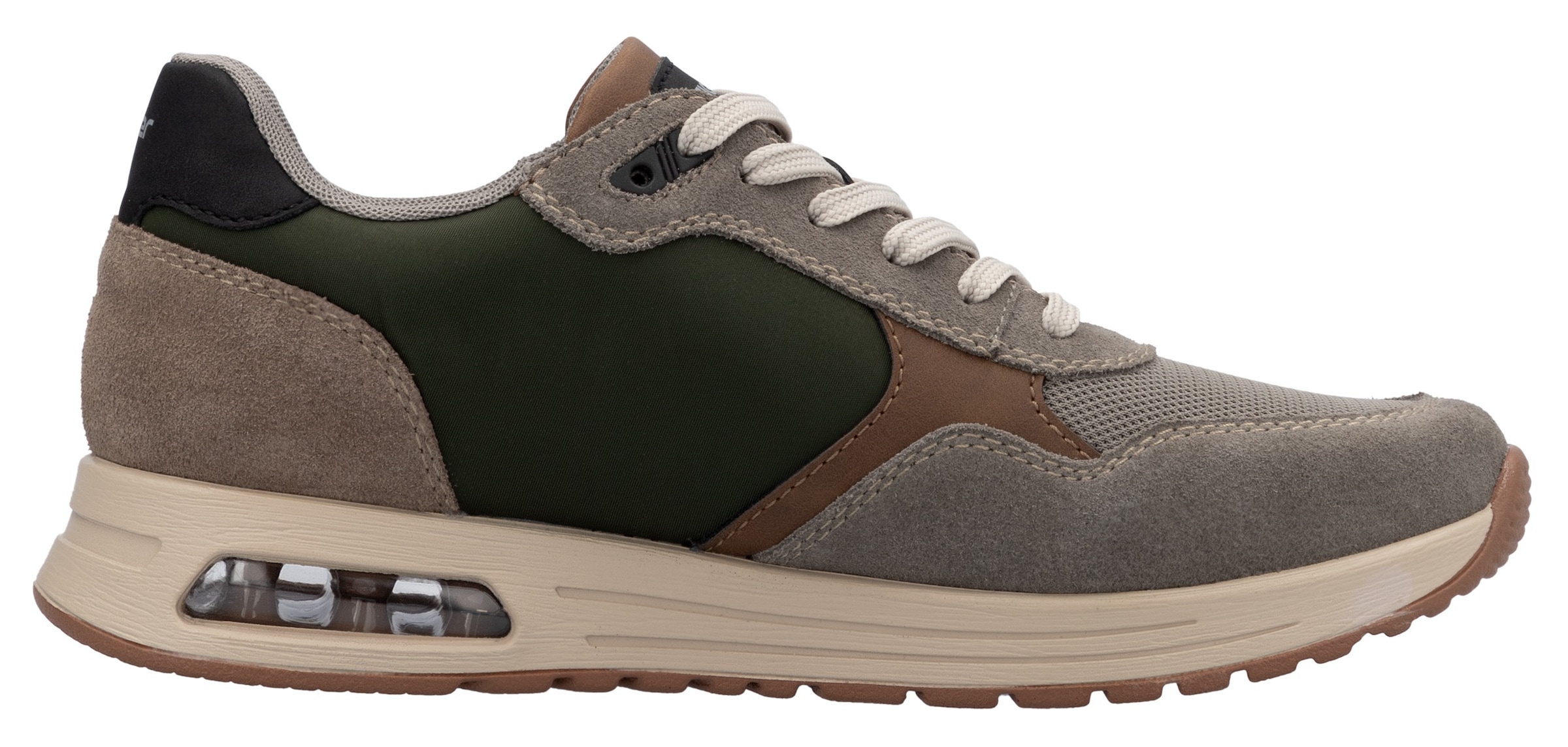 Rieker Sneaker, Schnürschuh, Halbschuh, Freizeitschuh mit gepolstertem Schaftrand