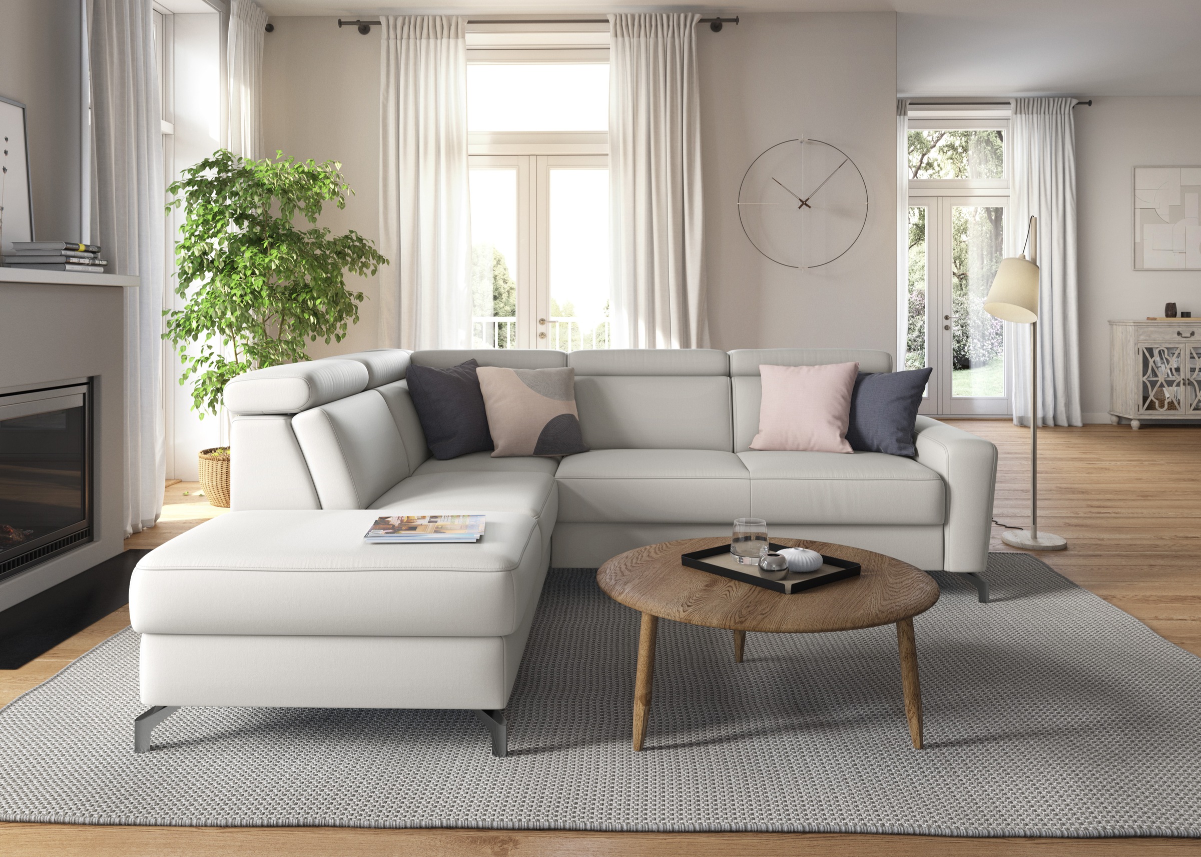 sit&more Ecksofa Scarlett L-Form, inklusive Kopfteilverstellung, günstig online kaufen