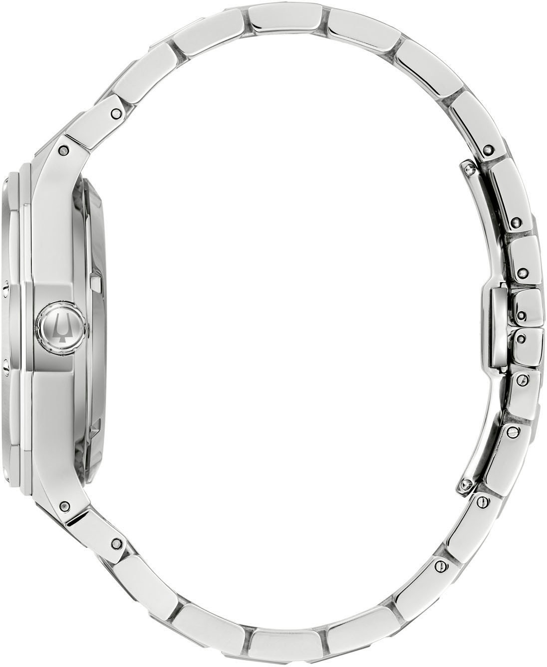 Bulova Automatikuhr, Armbanduhr, Herrenuhr, Mechanische Uhr, Edelstahlarmband, analog, Tag