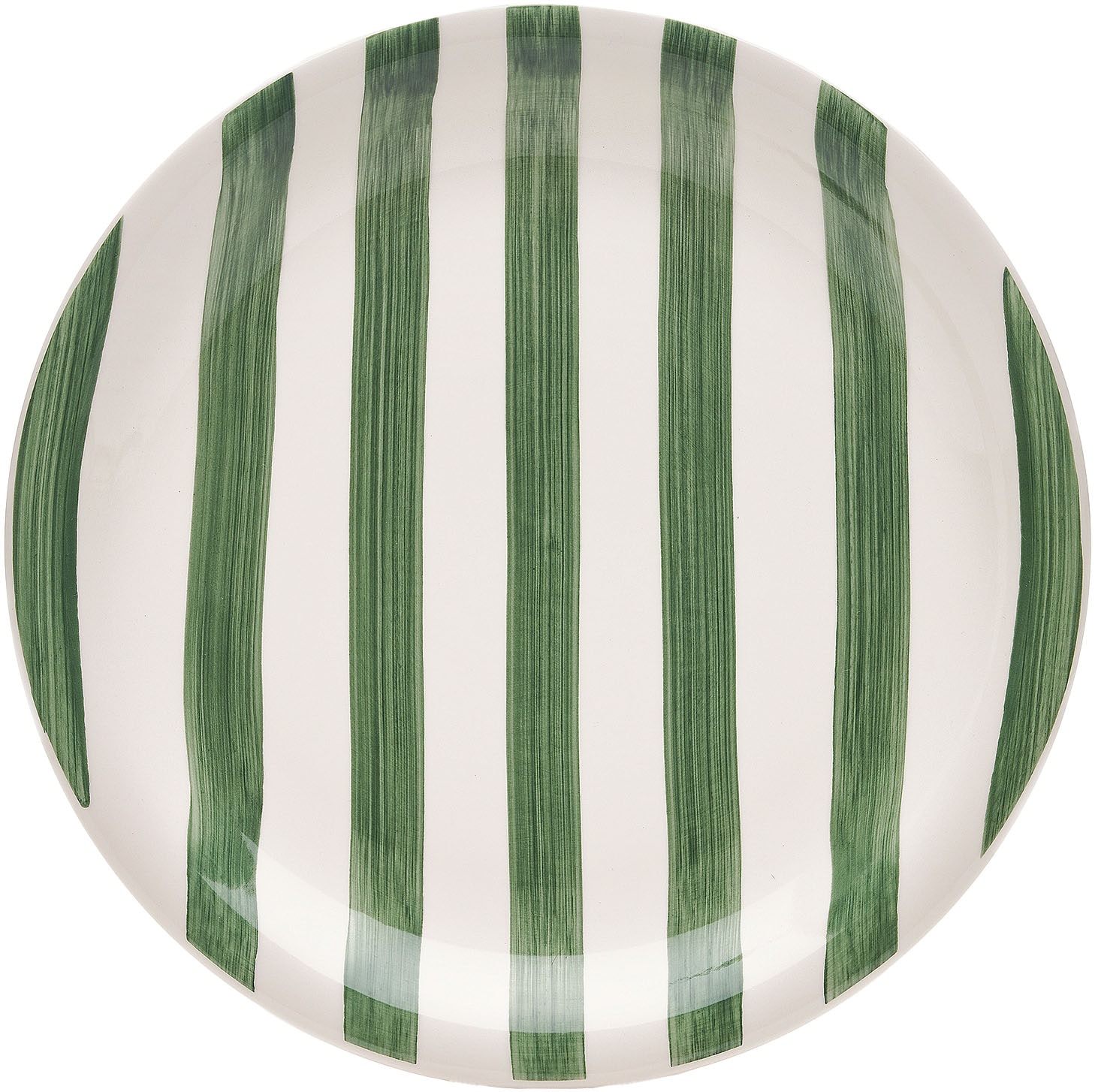 van Well Speiseteller »Mallorca, Teller 27 cm, 6 Stück« Teller Set, Keramik, Streifenoptik, spülmaschinen-/mikrowellengeeignet