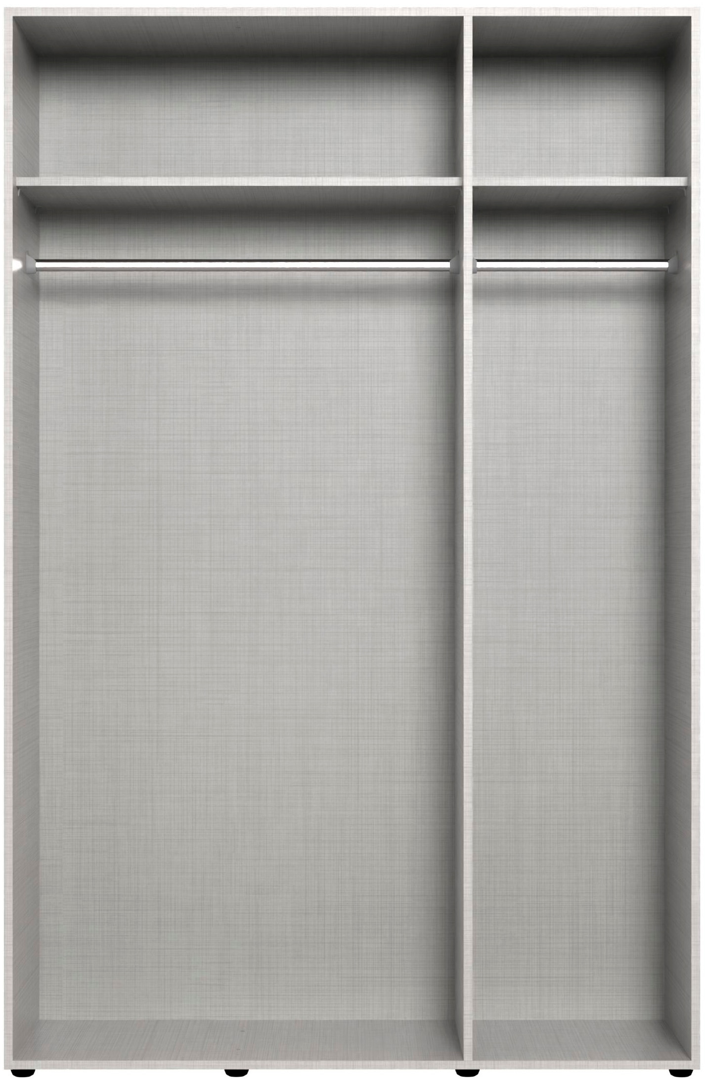Wimex Kleiderschrank »Mugano, in 5 Breiten und 2 Höhen, Made in Germany«, (in Basic oder Premium Ausstattung mit 2 weiteren Einlegeböden), mit langen Griffstangen aus Metall, wahlweise mit oder ohne Spiegel