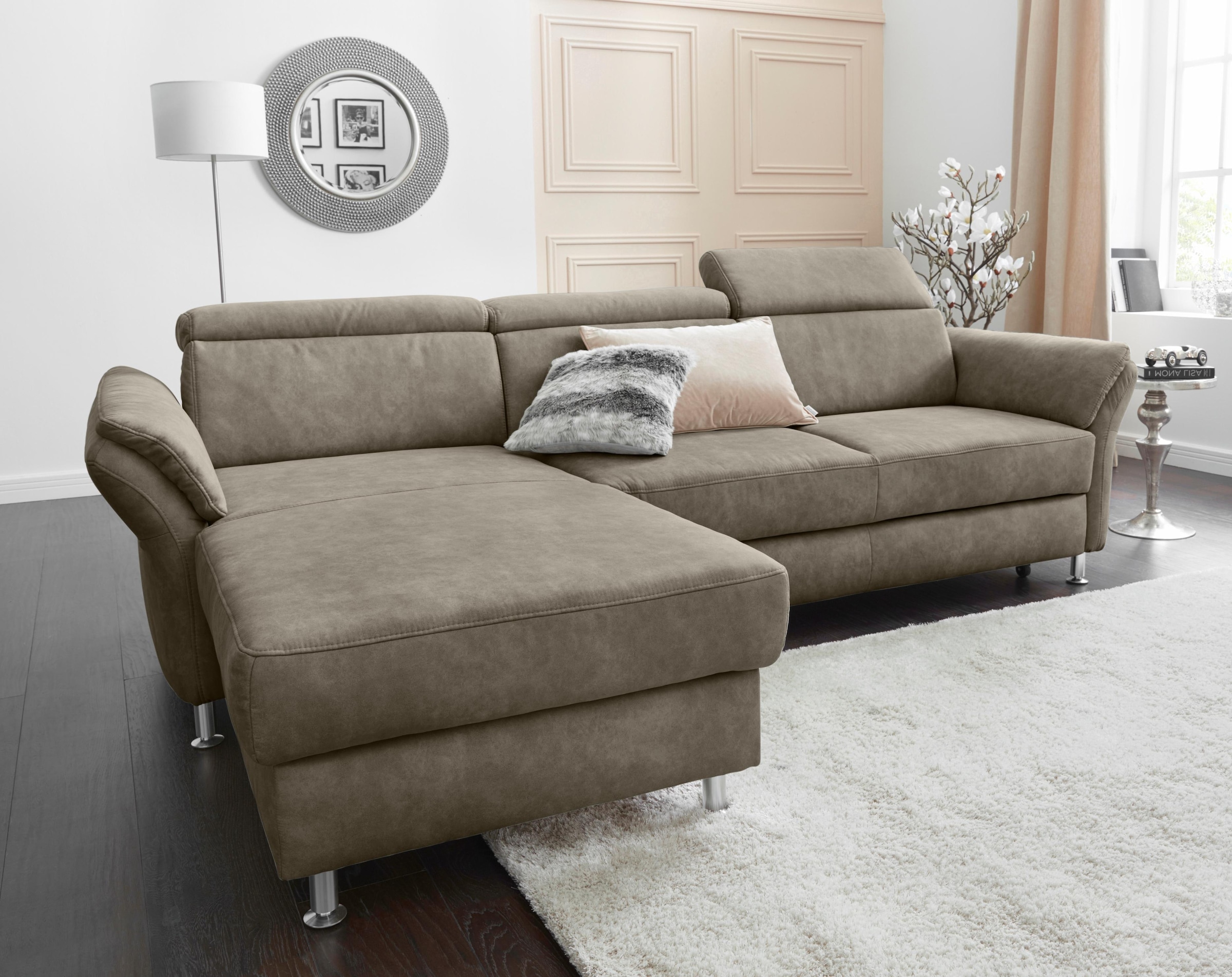 sit&more Ecksofa "Avignon L-Form", Kopfteilverstellung, wahlweise mit Bettf günstig online kaufen