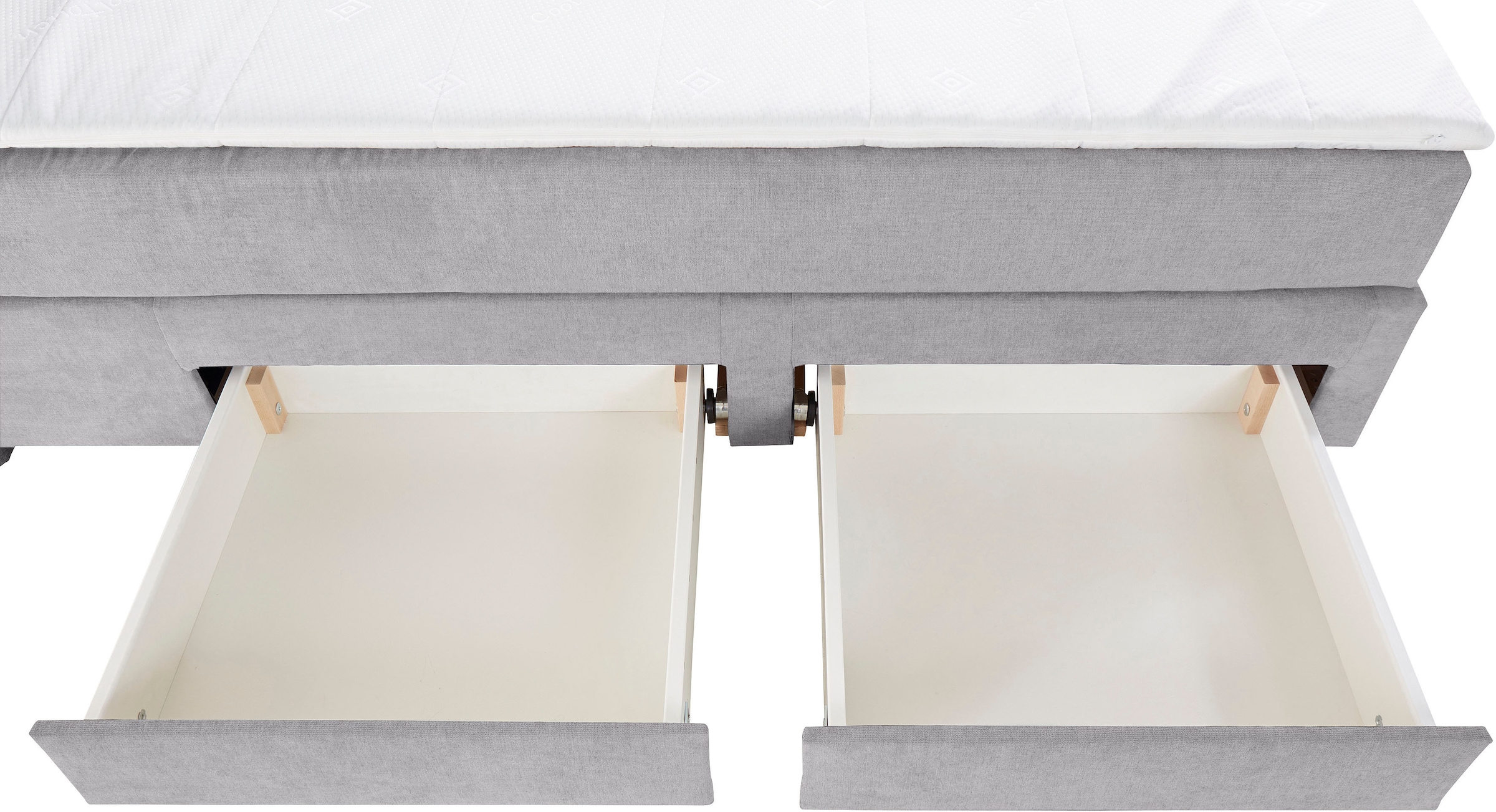 INOSIGN Boxbett »Luan«, Schubkästen, LED-Beleuchtung und Topper, in Breite 120 cm und 180 cm