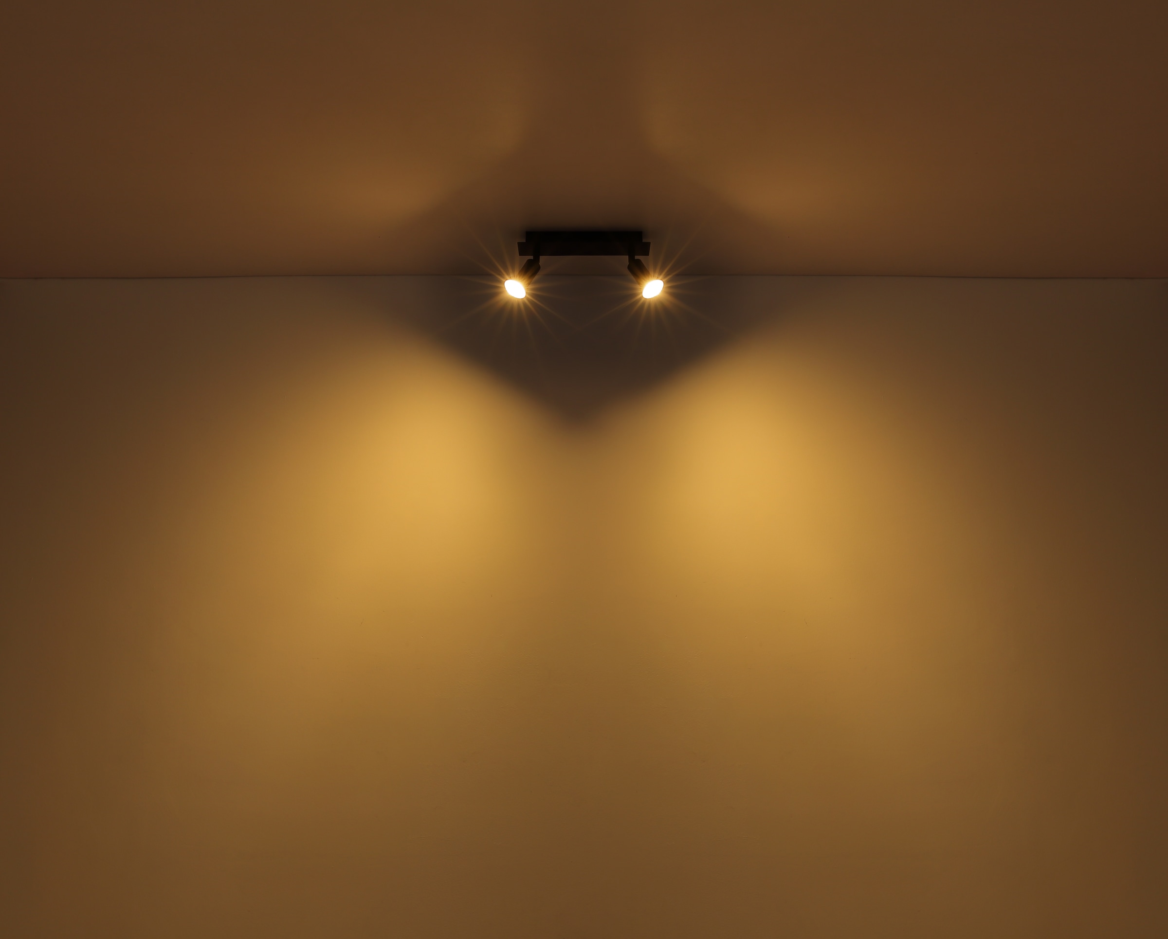 GLOBO LIGHTING Deckenstrahler »DREW«, Leuchtmittel GU10 | ohne Leuchtmittel, Deckenspot/Holz/schwarz/LxBxH: 400x60x90mm