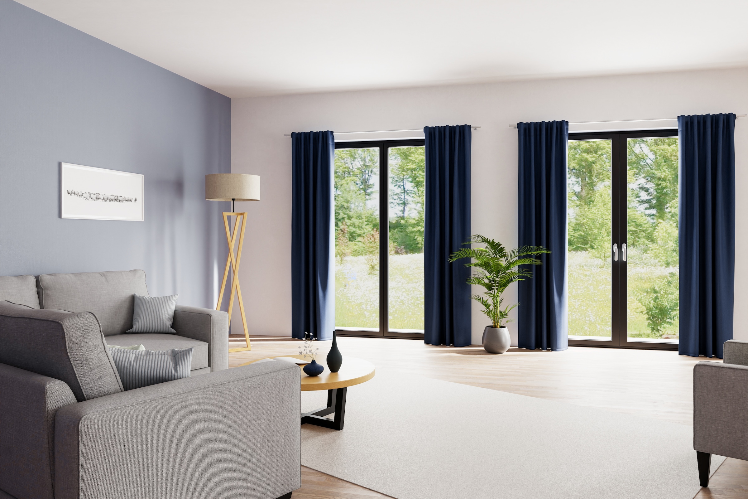HOMING Vorhang »Galdin«, (1 St.), Verdunklungsvorhang, blickdicht, Thermo, Energiesparend