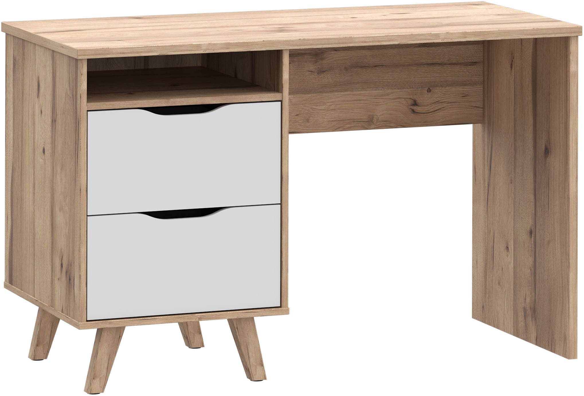 FORTE Schreibtisch B/H/T 119,7/73,5/52,7 cm, Grifflos günstig online kaufen