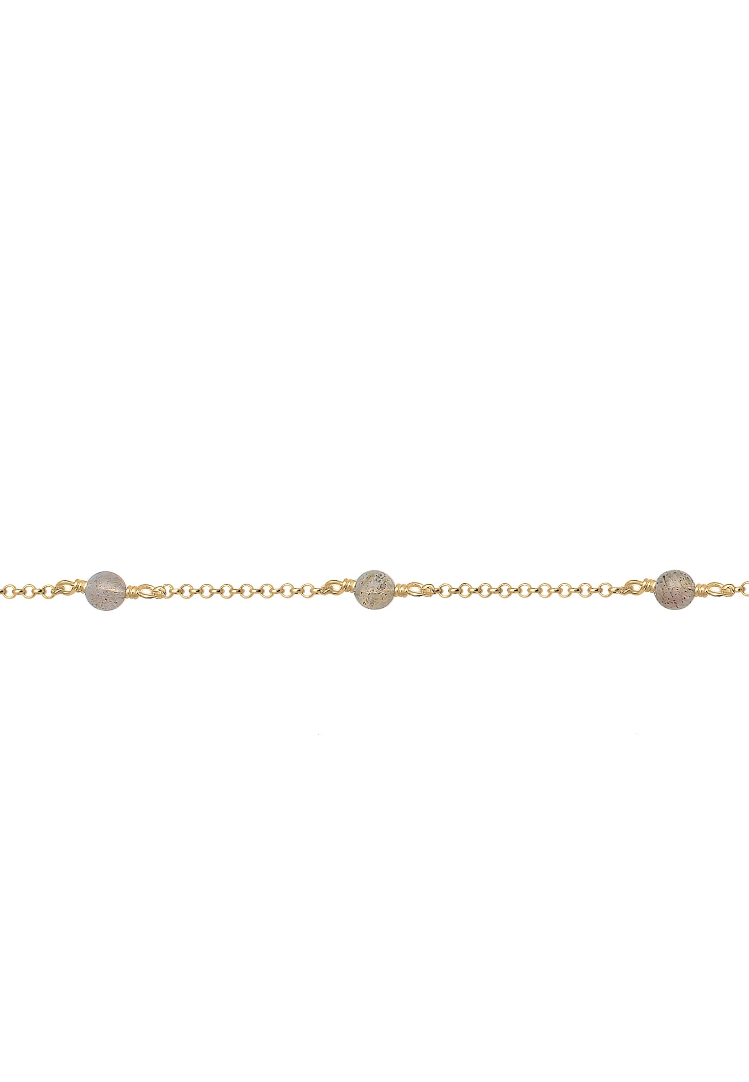 Elli Collier »Choker Labradorit Grau 925 Sterling Silber Gold-plated«