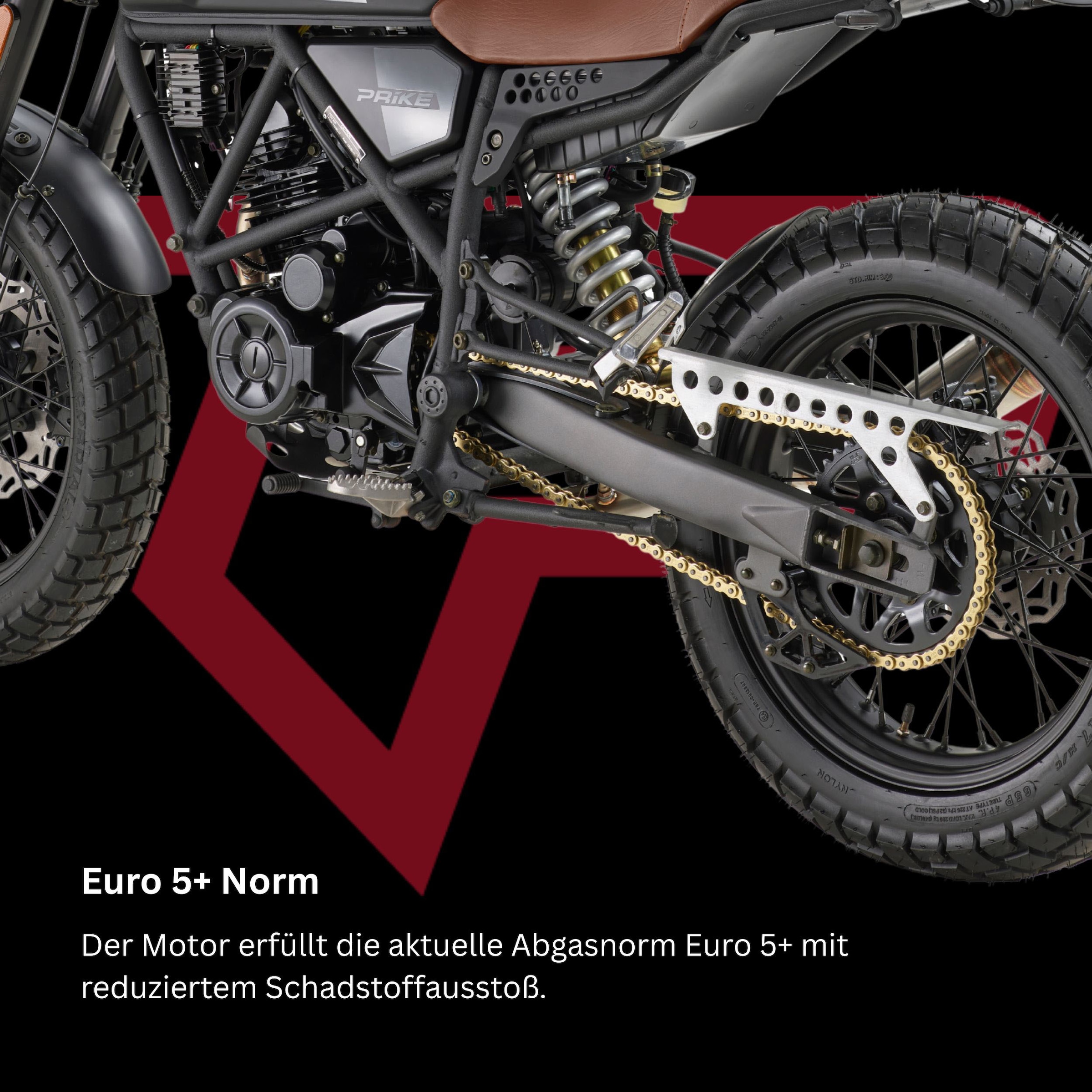 PRIKE Motorrad »PXS 125 Scrambler, E5+« 124 cm³ 85 km/h Euro 5+ 9,9 7,3 kW, 9,9 PS, CBS, 125er Scrambler-Design, digitales Cockpit