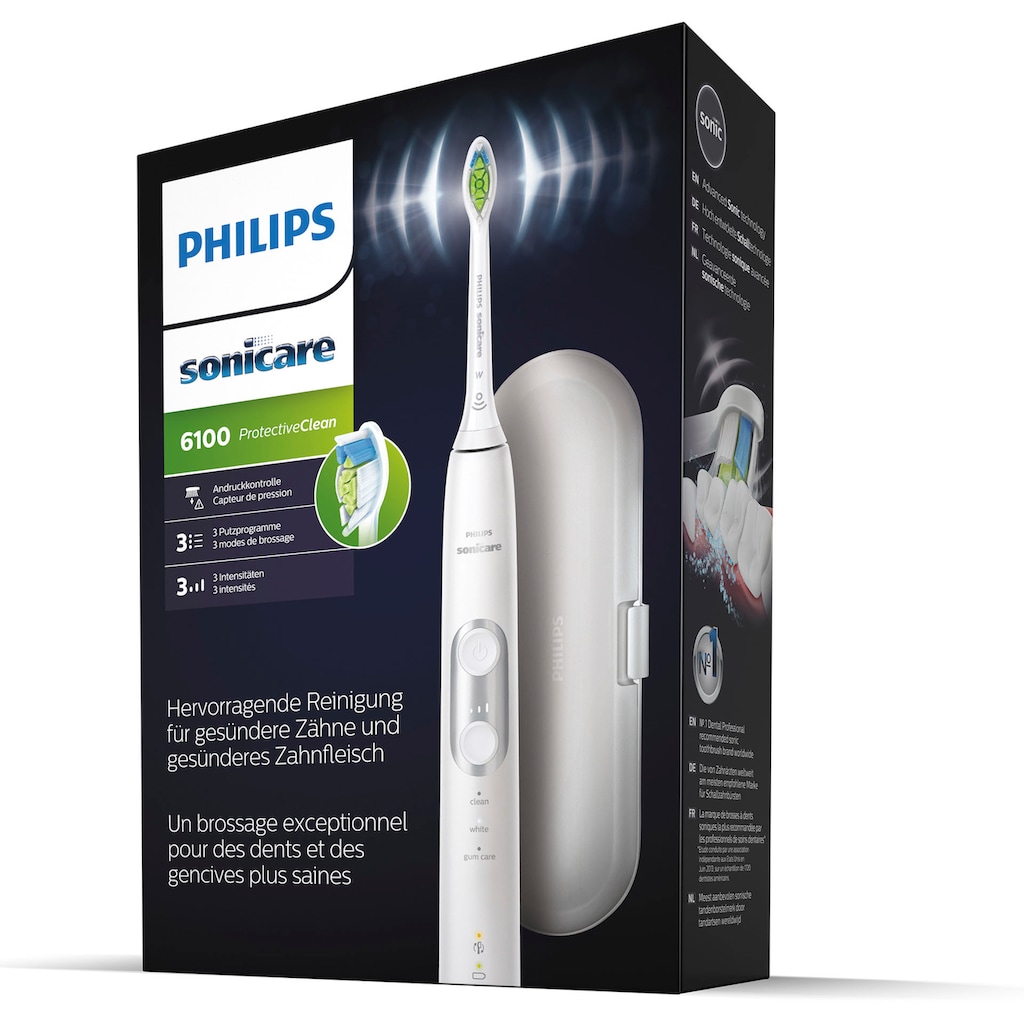 Philips Sonicare Elektrische Zahnbürste »HX6877/28«, 1 St. Aufsteckbürsten, ProtectiveClean 6100, Schallzahnbürste, mit 3 Putzprogrammen