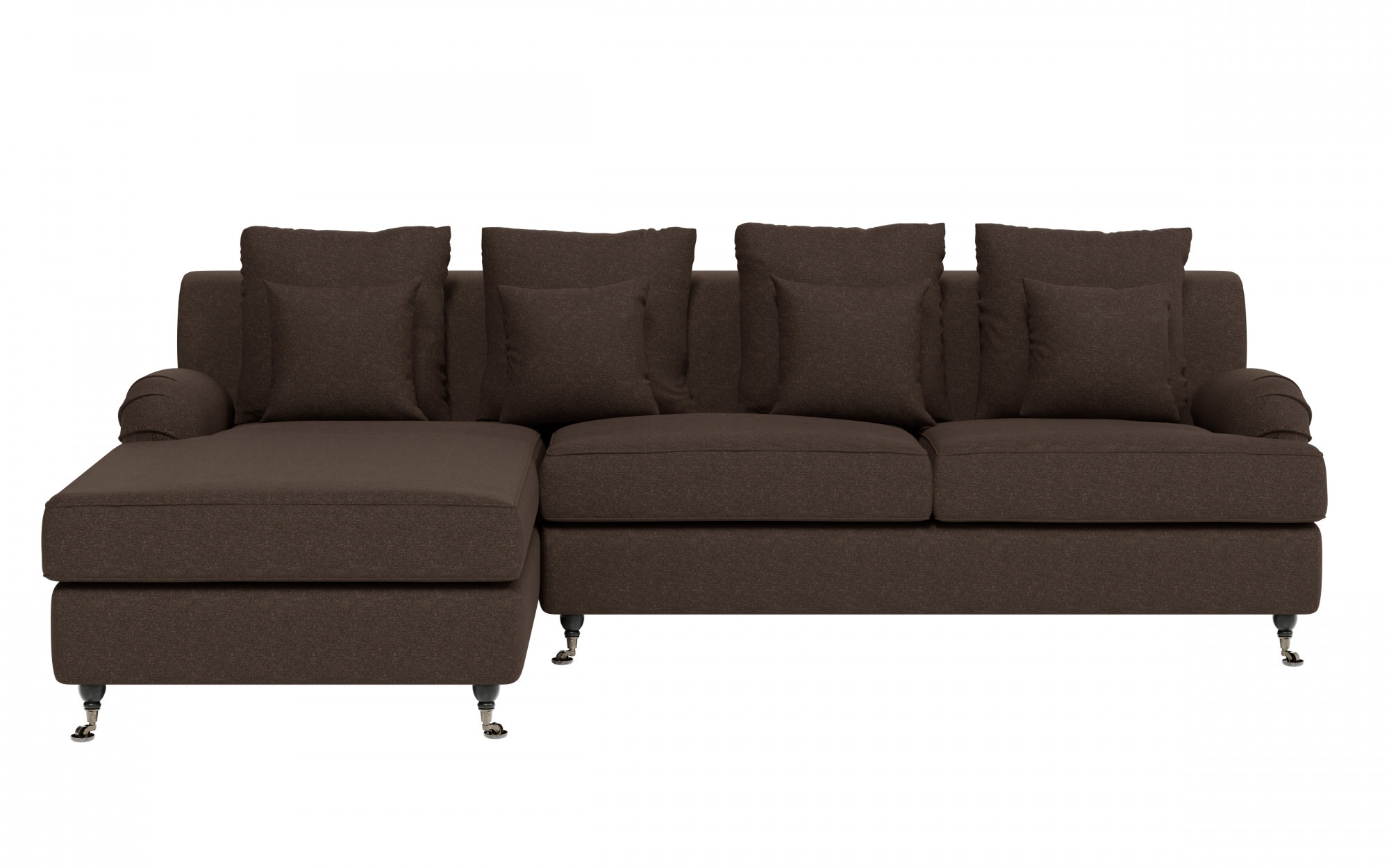 Guido Maria Kretschmer Home&Living Ecksofa »NORIN L-Form«, zwei Fußarten: vorne - Rollen, hinten - Holzfüße