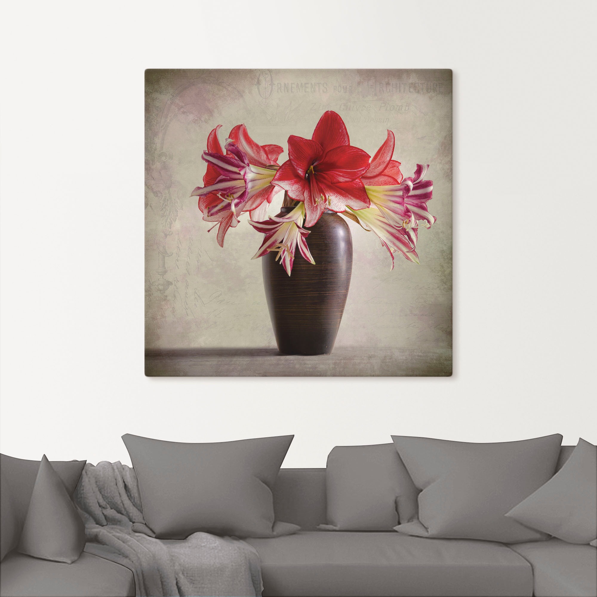 Artland Wandbild »Amaryllis Vintage II«, Blumen, (1 St.), als Alubild, Outd günstig online kaufen