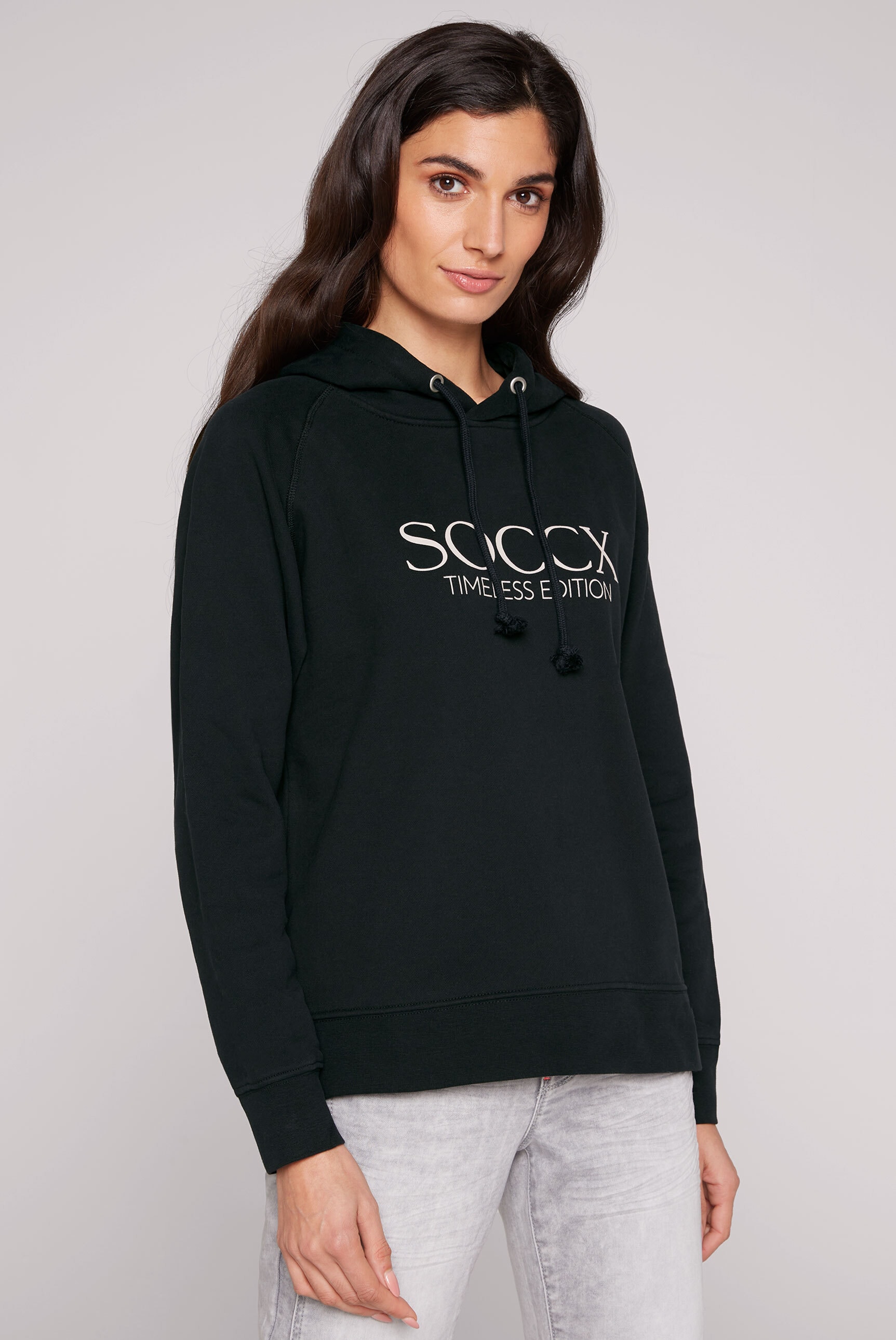 SOCCX Kapuzensweatshirt, Seitenschlitze mit kaufen online