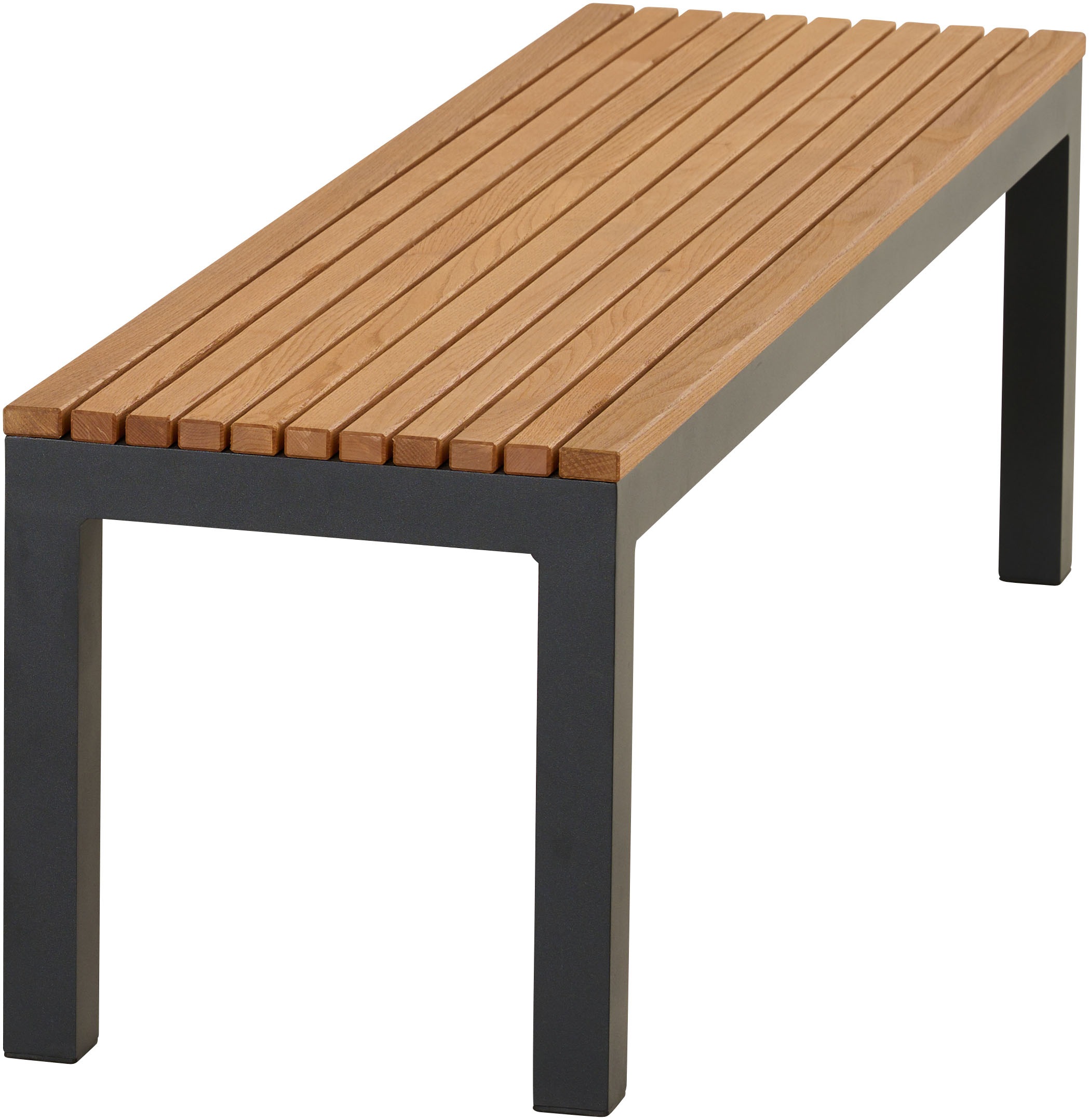 Siena Garden Bank »Bozen 2er Aluminiumgestell anthrazit Robininenholz«, Flächen aus Robinienholz FSC® 100%