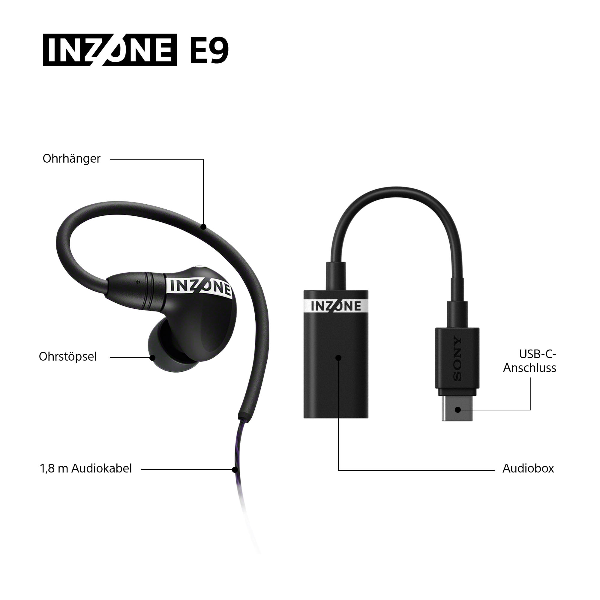 Sony Gaming-Headset »INZONE E9«, Geräuschisolierung