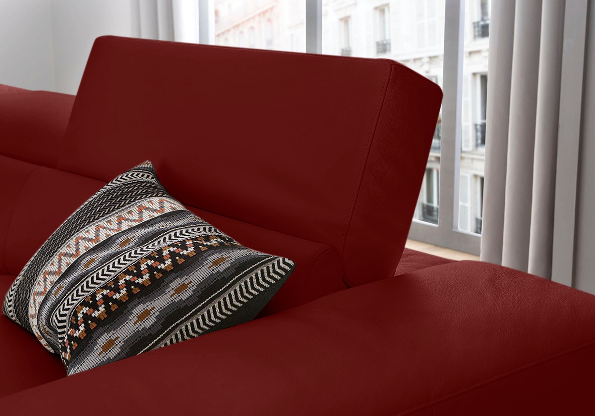 W.SCHILLIG Ecksofa »piedroo, Designsofa mit tollem Sitzkomfort, L-Form«, Kopfteilverstellung, wahlweise mit Sitztiefenverstellung, Breite 303cm
