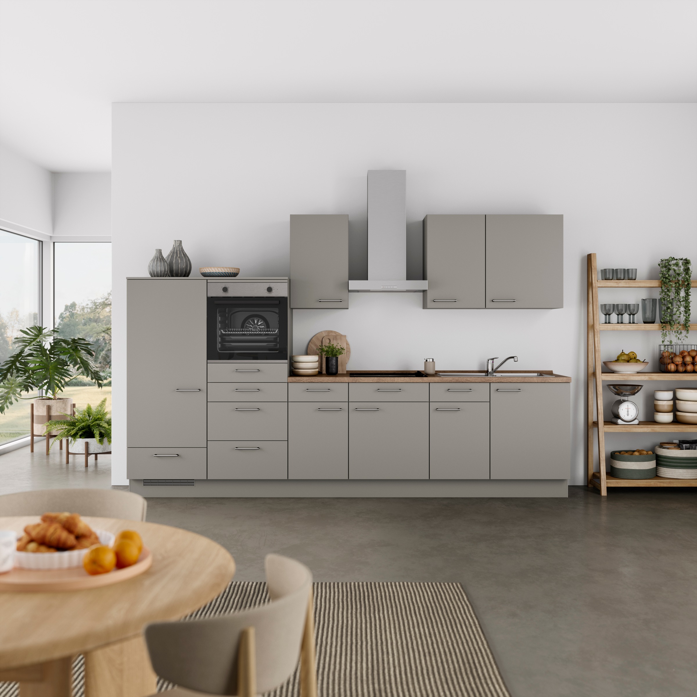 nobilia® Küchenzeile »"Laser I", Ausrichtung wählbar, Breite 330 cm« vormon günstig online kaufen