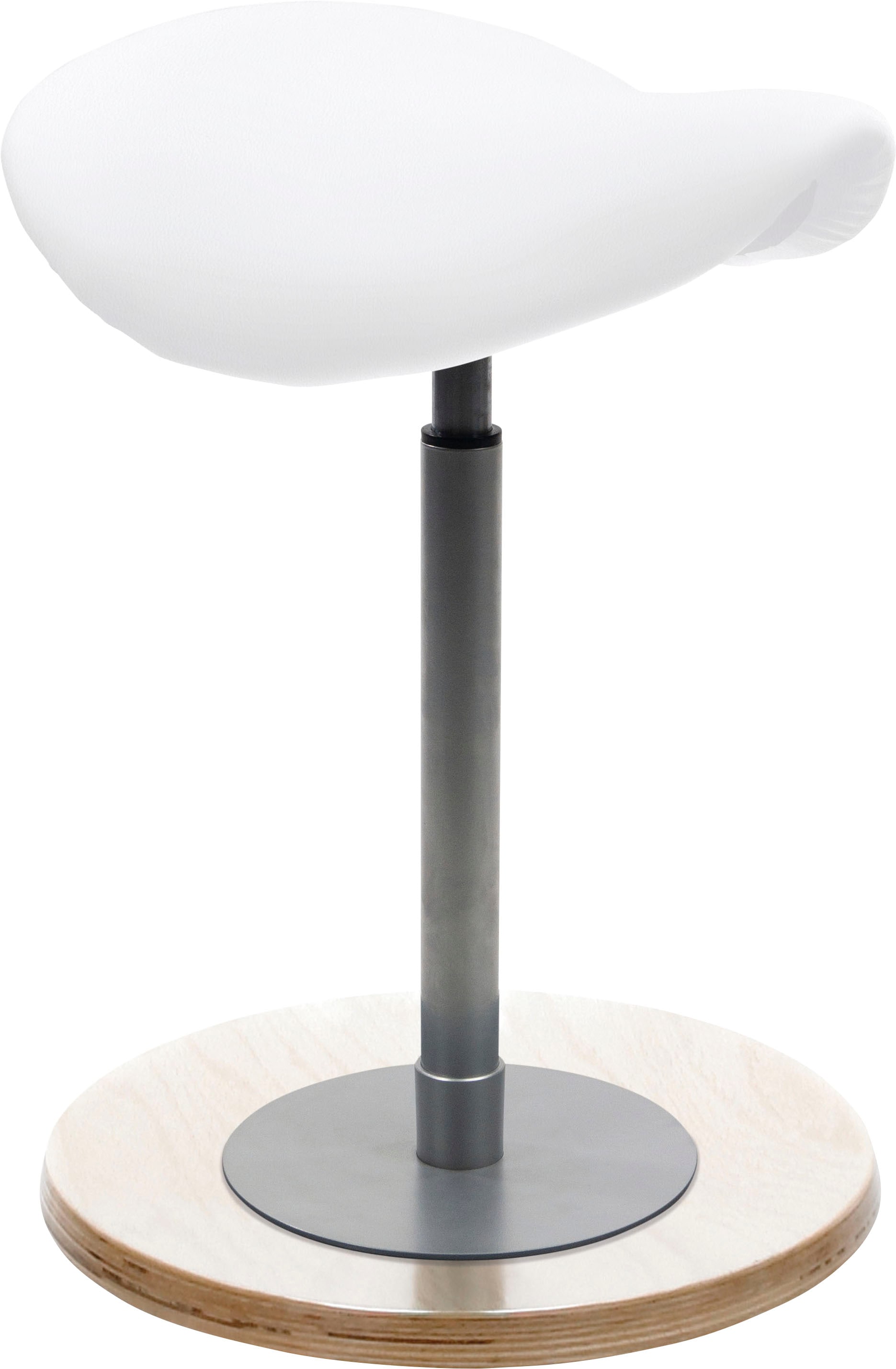 MAYER SITZMÖBEL Sitzhocker »1167« 1 Stk. tlg. Pendelhocker mit ergomisch geformtem Sattelsitz 1167 Polarweiß