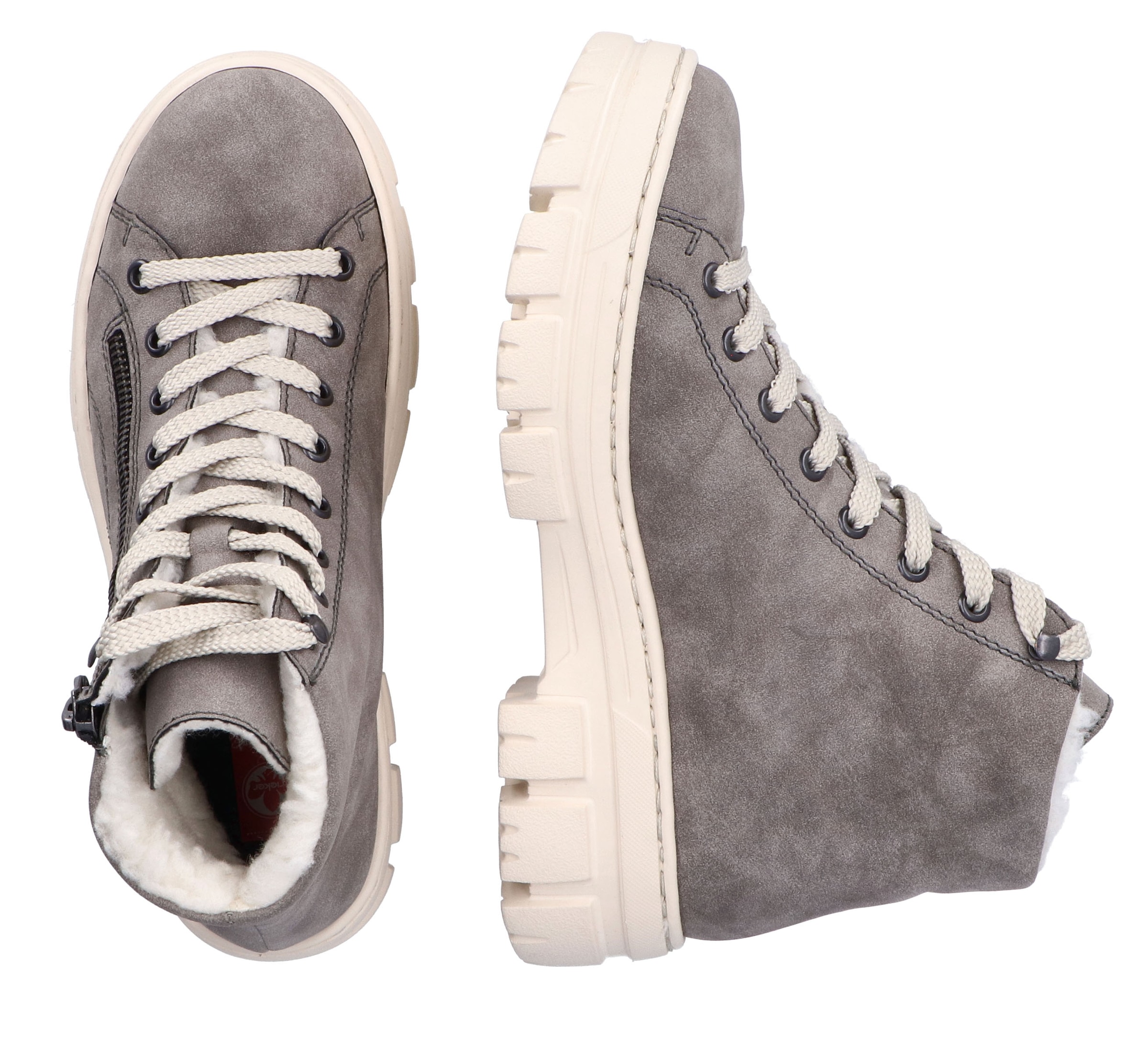 Rieker Winterboots  Plateauboots, Schnürboots mit Reißverschluss an der Außenseite