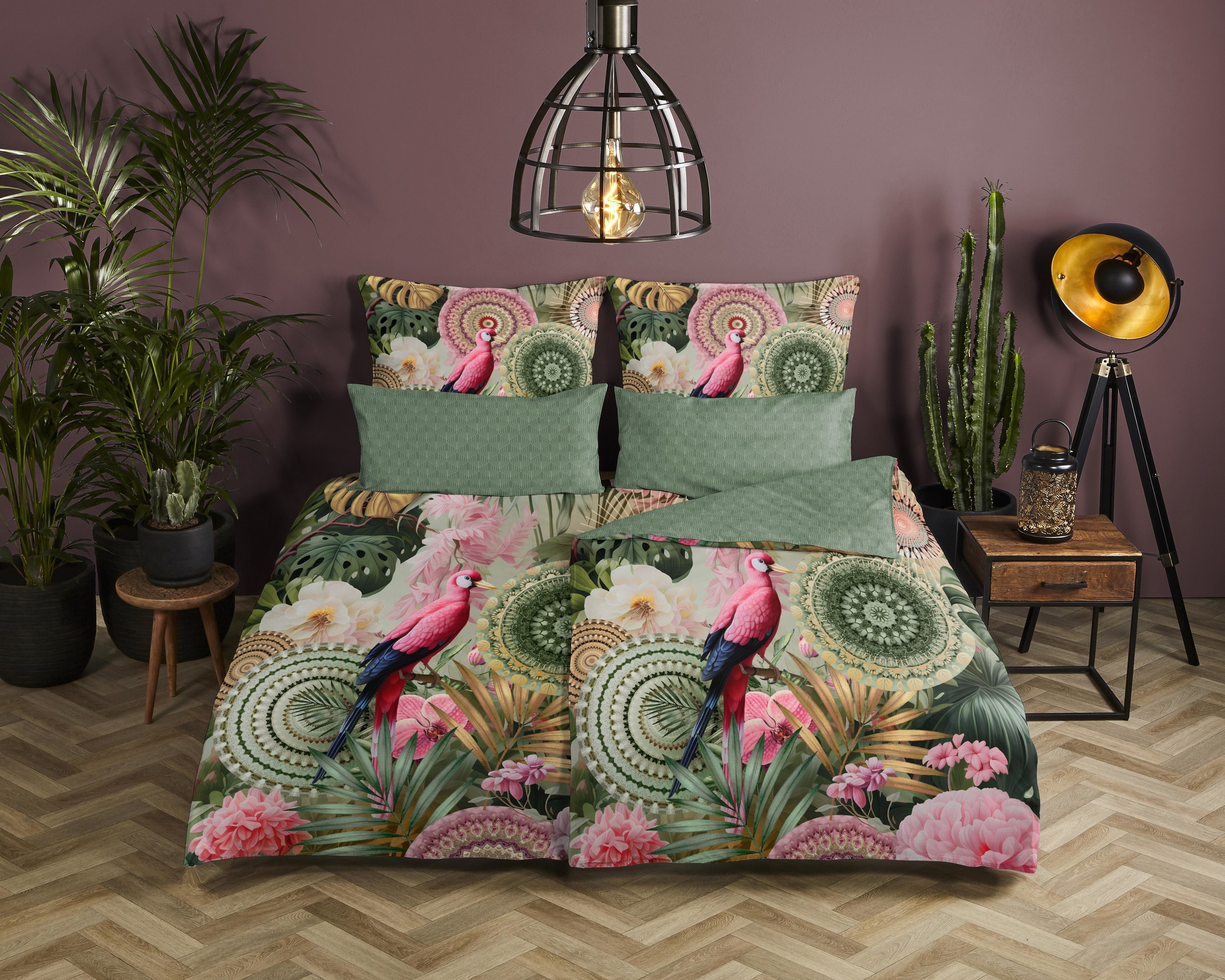 hip Wendebettwäsche »Palay«, Satin, Reißverschluss, Wendeoptik, Mandala, Bl günstig online kaufen