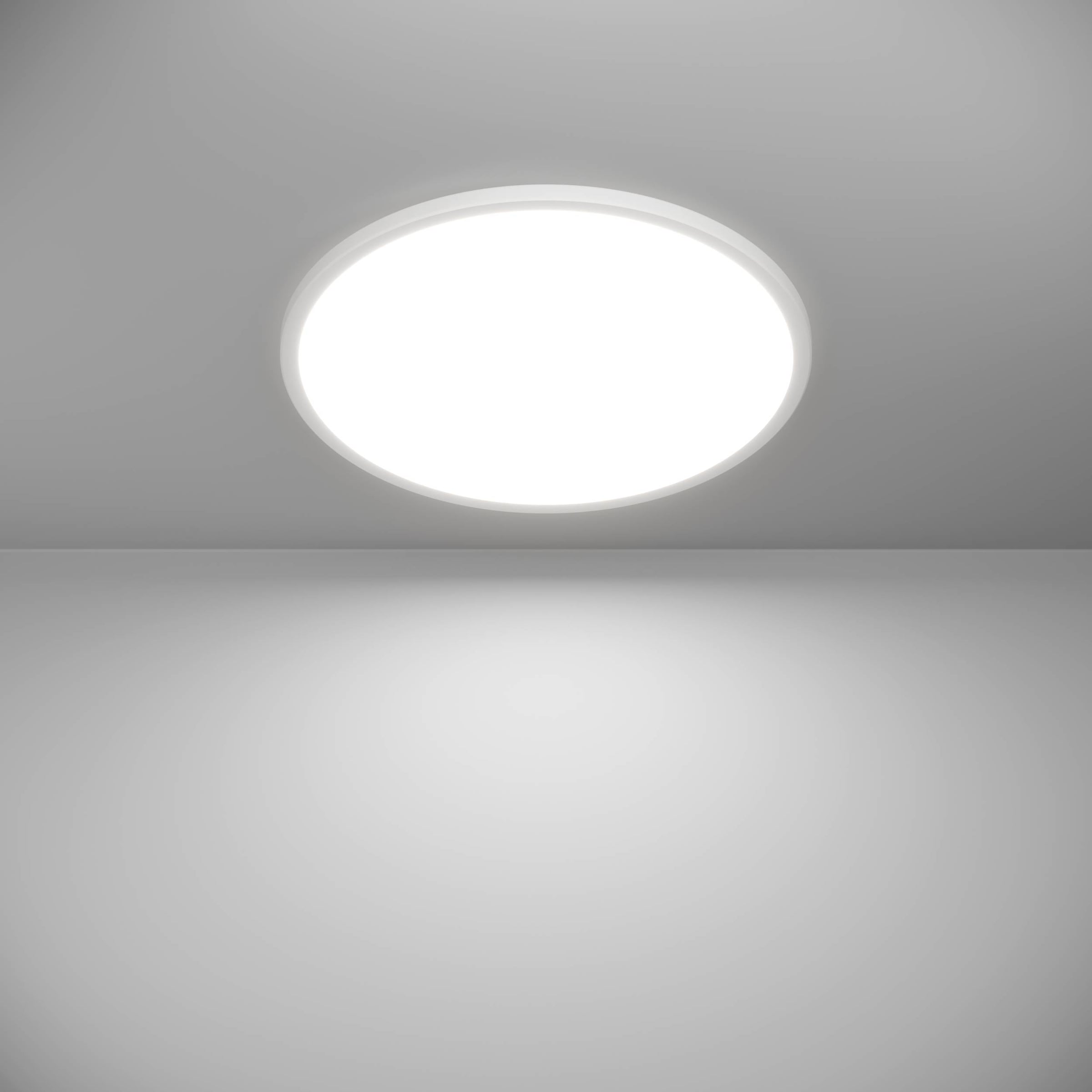 EGLO Deckenleuchte »Rovito-Z Deckenlampe, ZigBee 3.0, Kunststoff, Badezimmerlampe, IP44« LED-Modul 1 Stk. Kaltweiß | RGB Wand-/Deckenleuchte - H3,2 x Ø50 cm - weiß - 16,8W inkl.