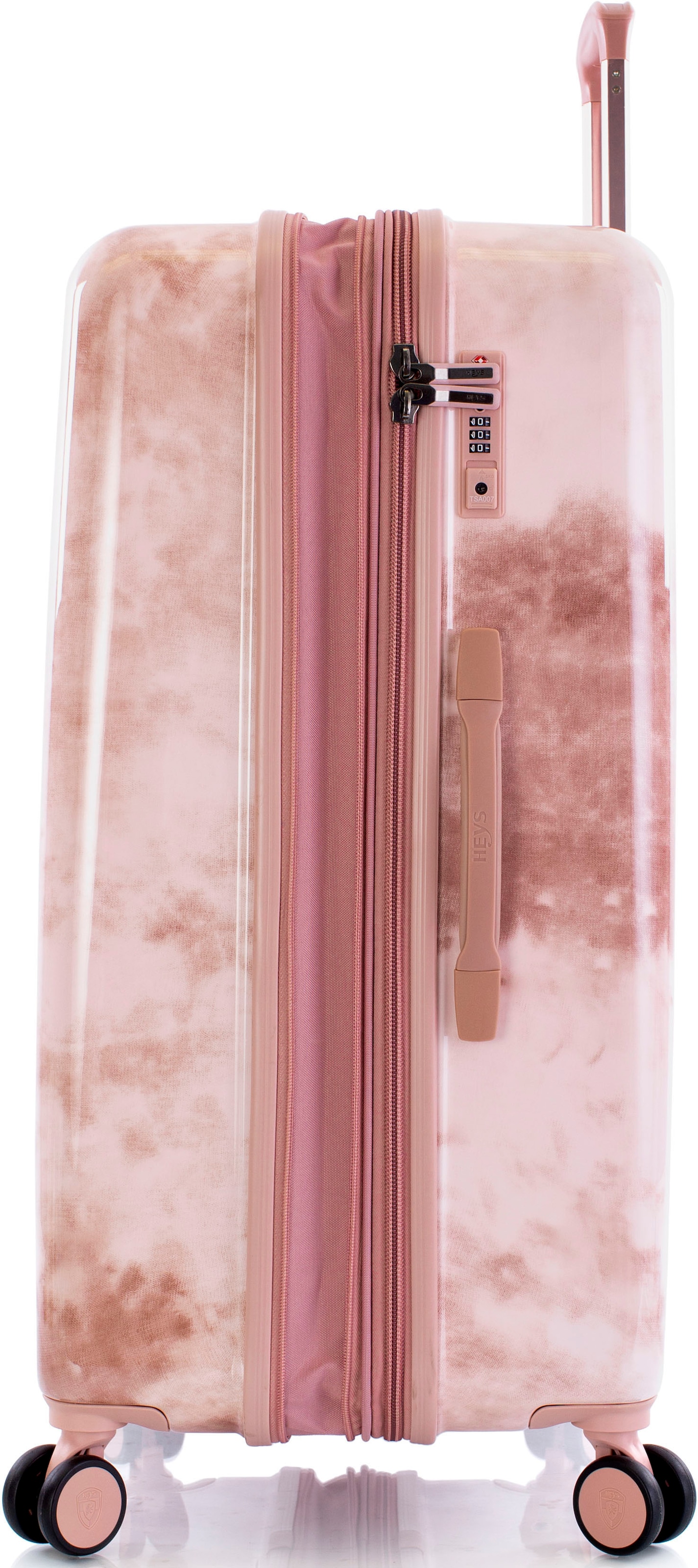 Heys Hartschalen-Trolley »Tie-Dye pink, 76 cm«, 4 Rollen, Heys x Joachim Llambi Hartschalen-Koffer Volumenerweiterung