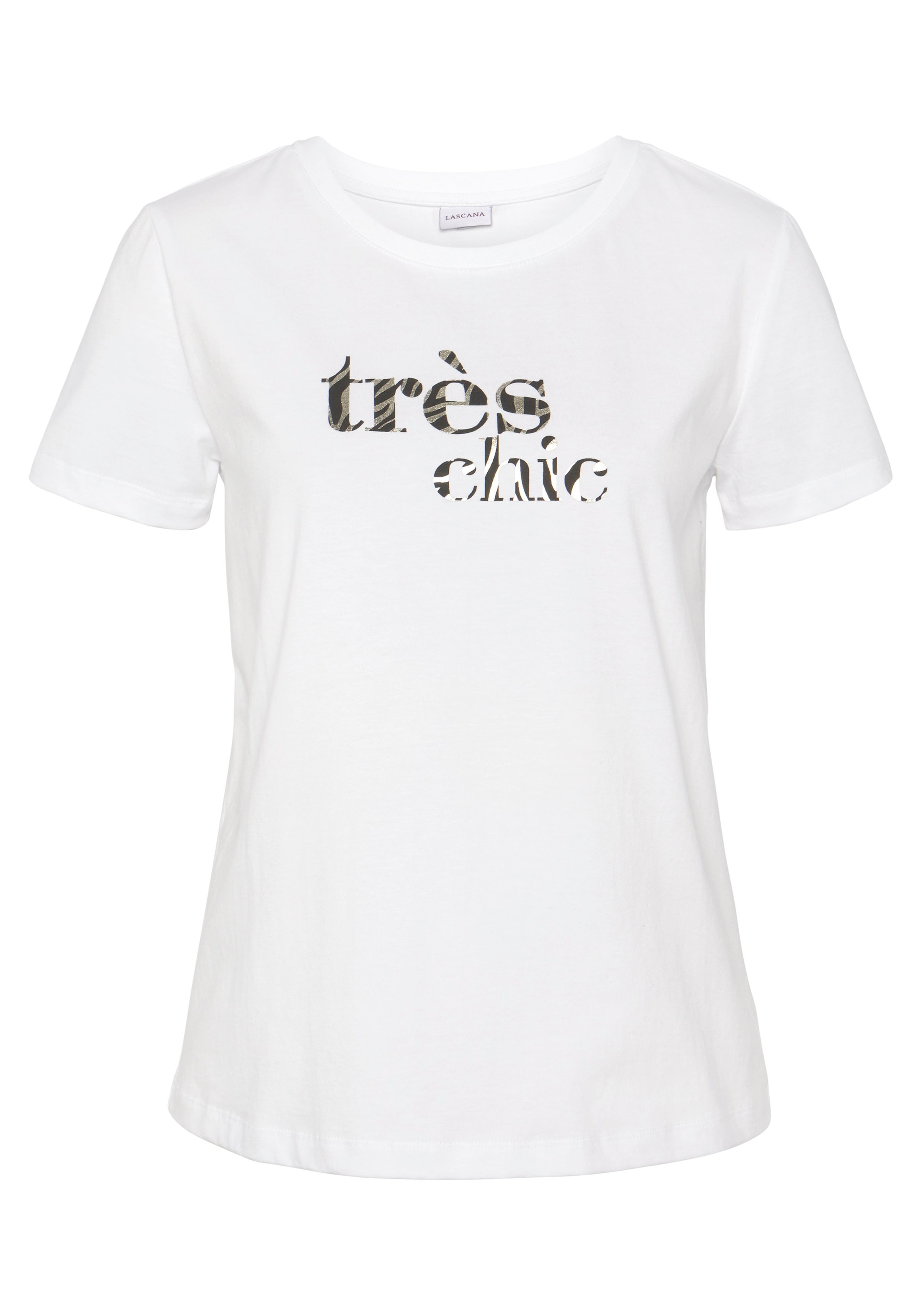 LASCANA T-Shirt, mit Print, Kurzarmshirt aus Baumwolle, casual-chic