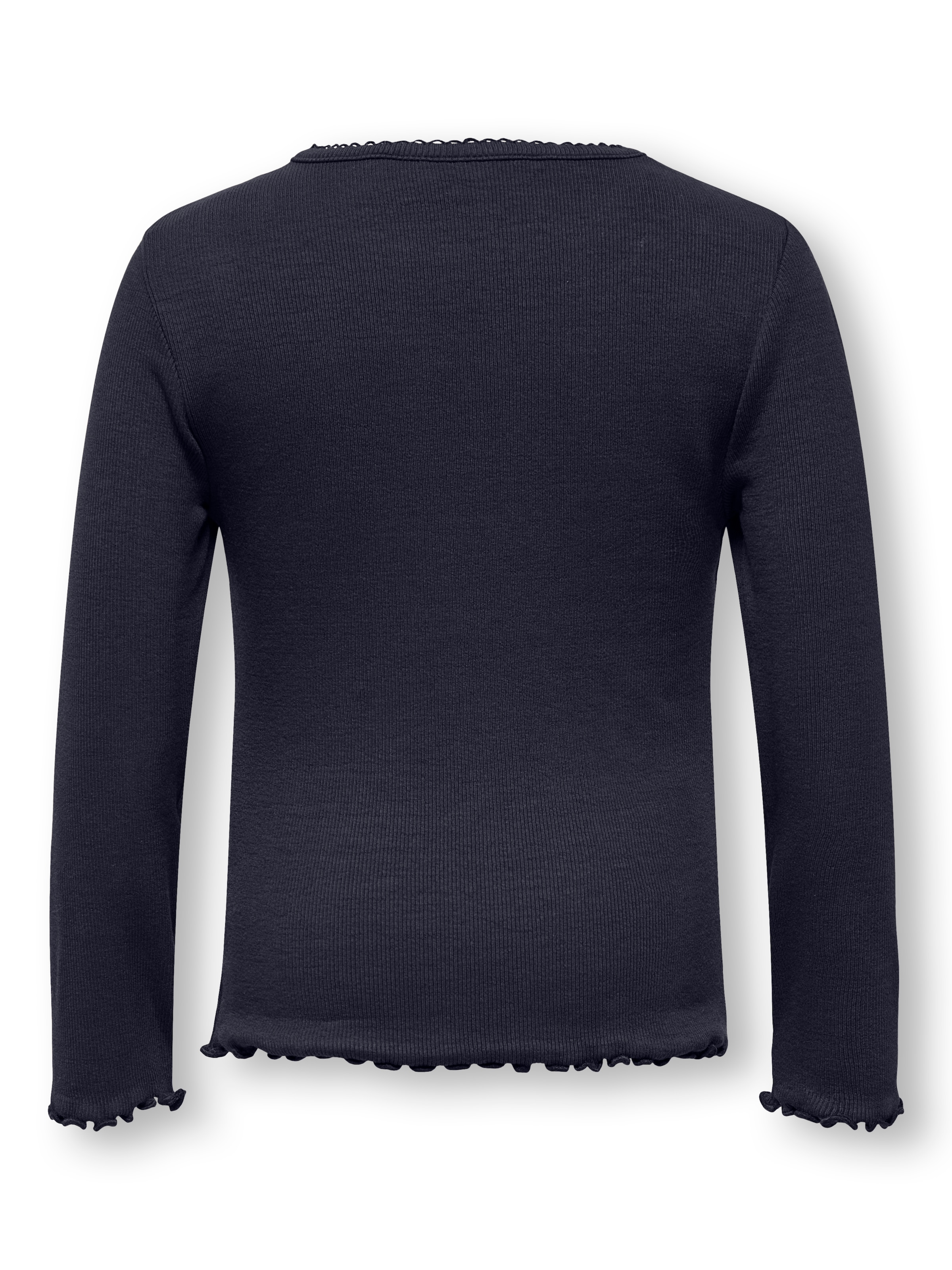KIDS ONLY Langarmshirt »KMGTRINNY SLD LS ONECK TOP JRS NOOS« aus Baumwollmischung, figurbetonte Passform, mit Jersey und Rippware