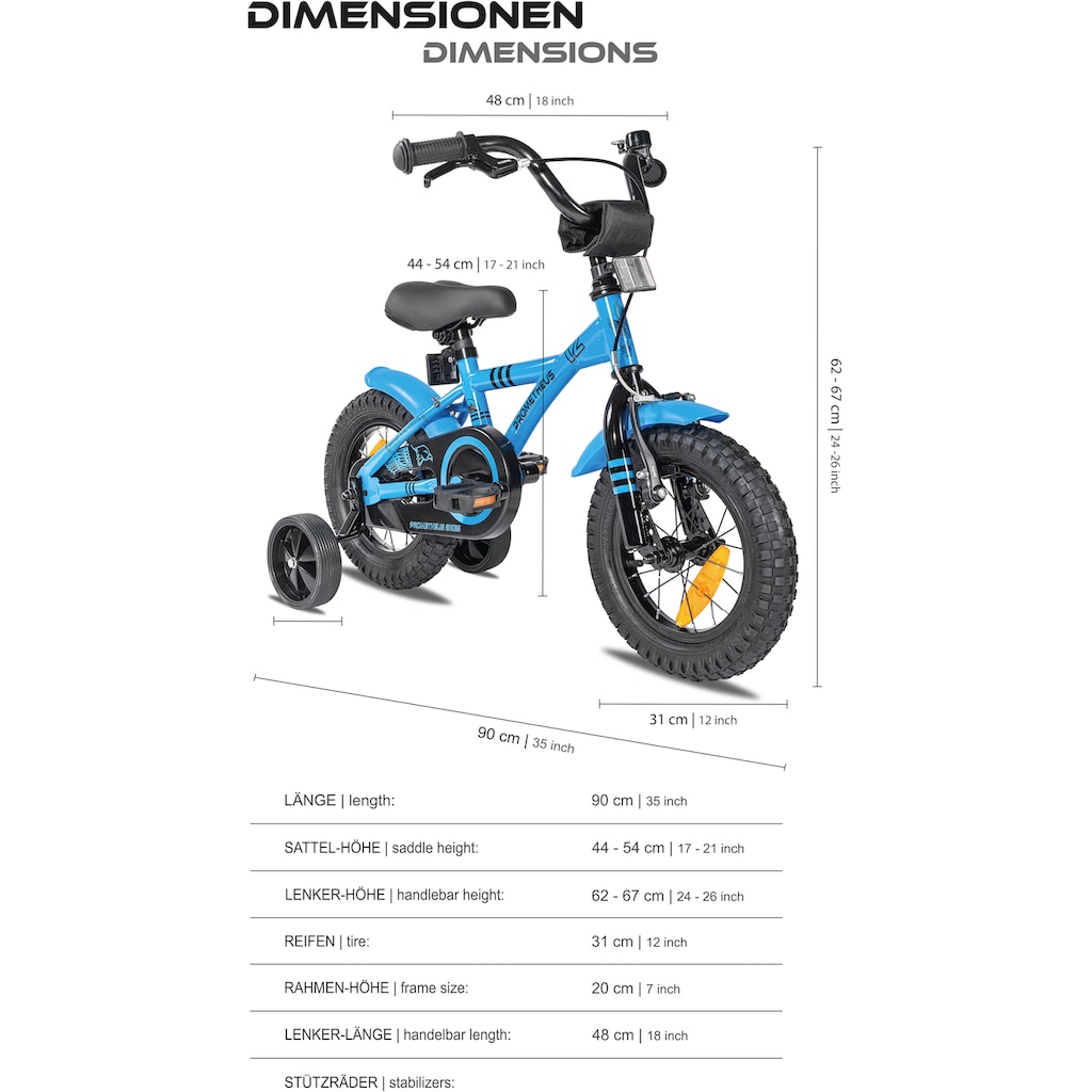 PROMETHEUS BICYCLES Kinderfahrrad »Hawk«, 1 Gang