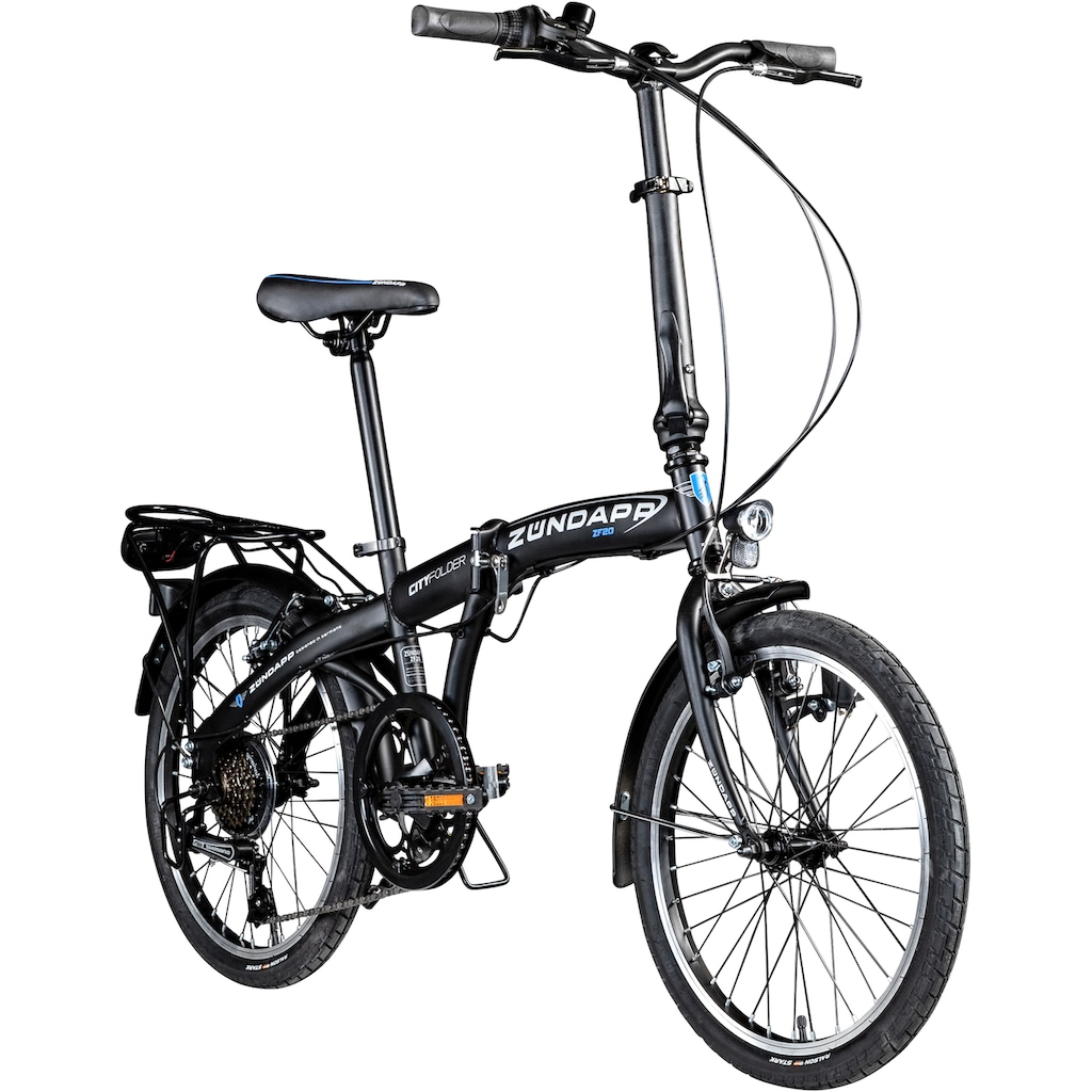 Zündapp Klapprad »ZF20 Speed Folder«, 6 Gang, Shimano, Tourney Schaltwerk, Kettenschaltung