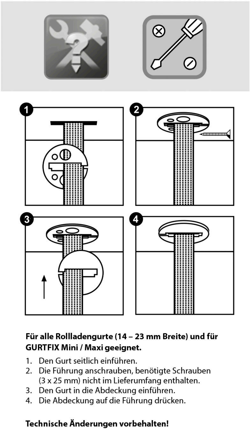 SCHELLENBERG Rollladen-Gurtführung »Duo für das Rollladensystem Mini und Maxi«, mit einer Rollladengurtbandbreite von 14-23 mm geeignet, rund