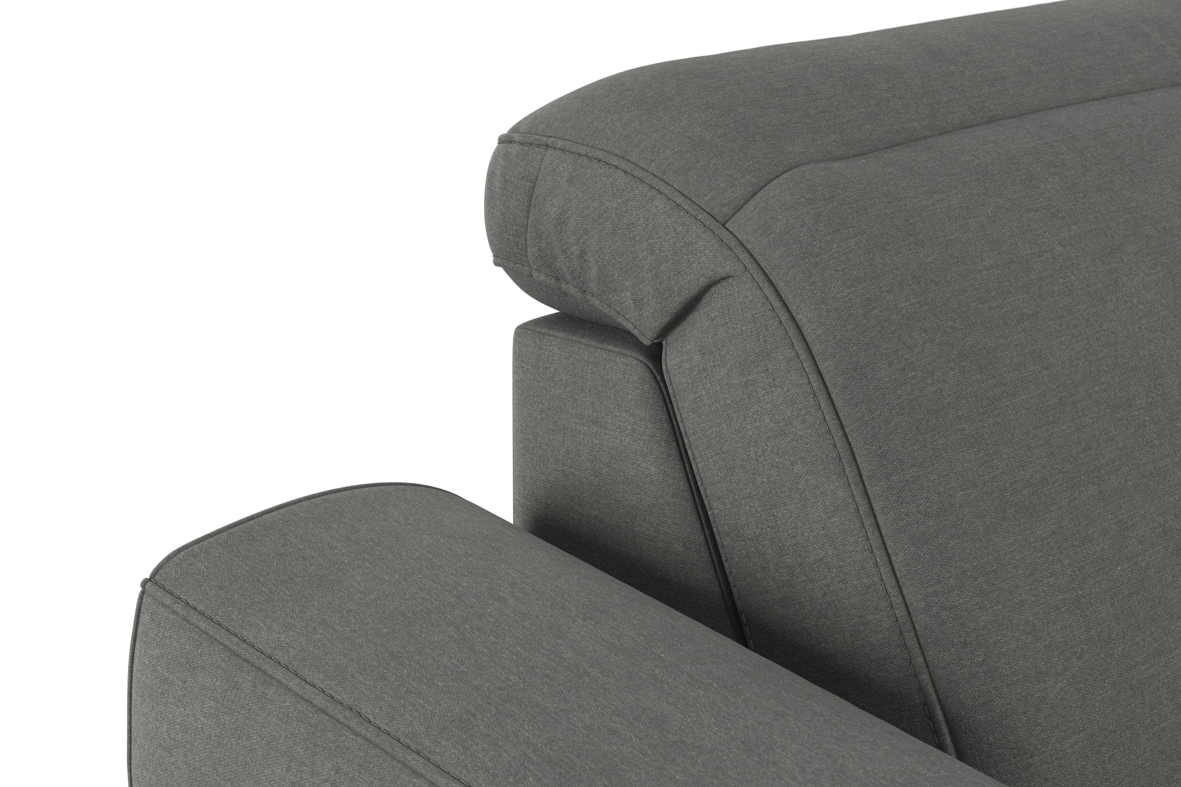 sit&more Wohnlandschaft »Dundee U-Form«, mit Federkern und Edelstahlfüßen, wahlweise mit Kopfteilverstellung