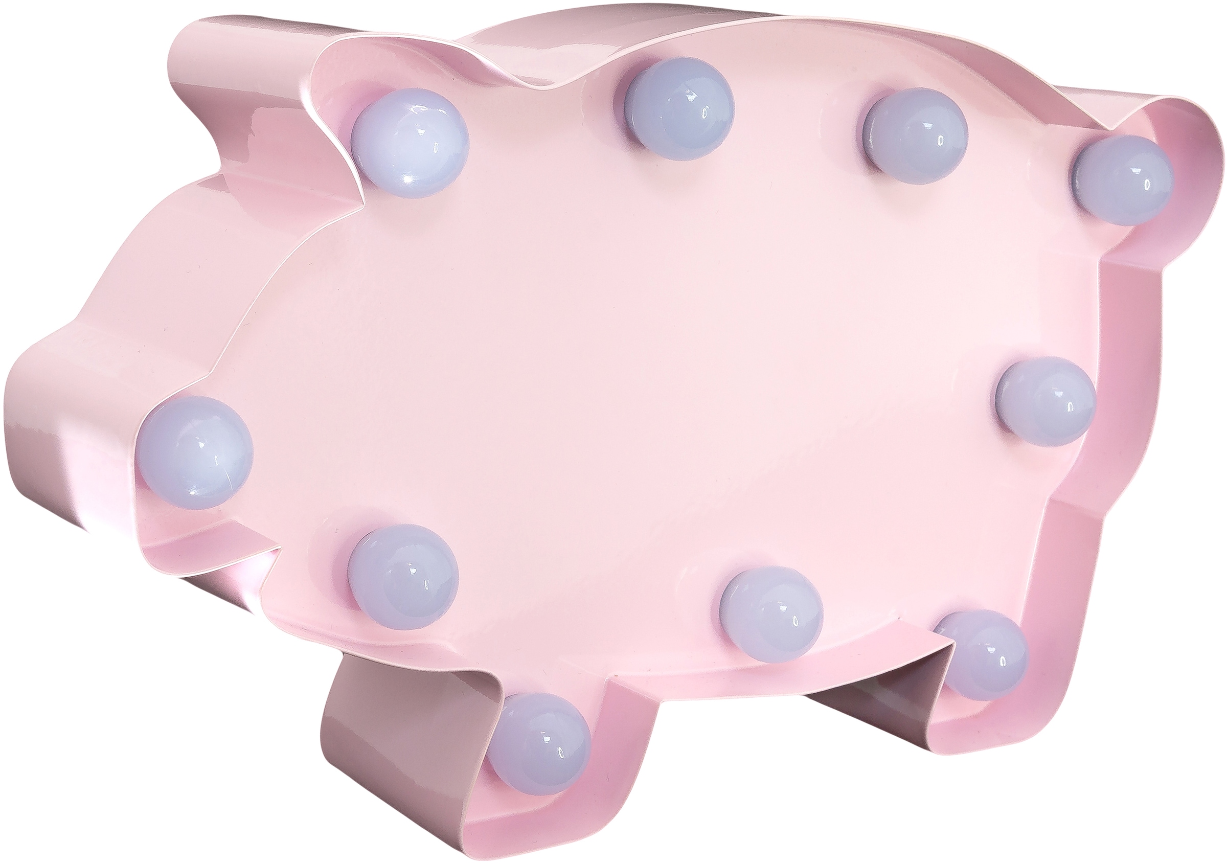 MARQUEE LIGHTS LED Dekolicht »Pig«, 10 flammig, Leuchtmittel LED-Modul | LED fest integriert, Wandlampe, Tischlampe Schwein, Tier mit 10 Leuchtmittel - 23x14 cm