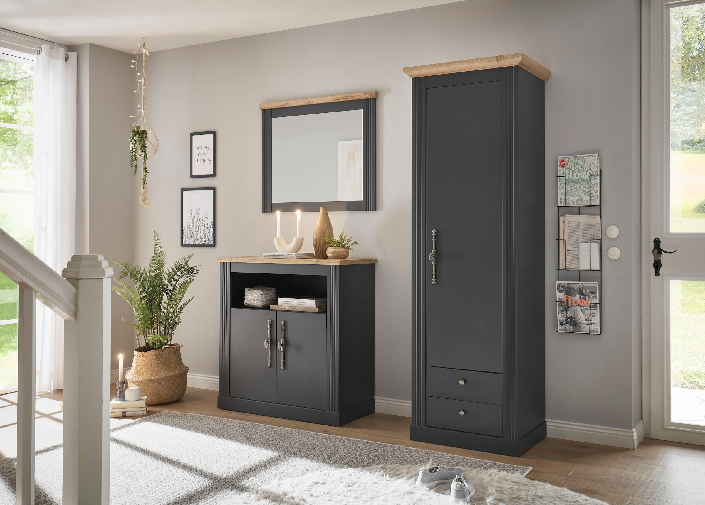 Home affaire Garderoben-Set »WESTMINSTER TOPSELLER!«, (3 St., Kommode, Spie günstig online kaufen