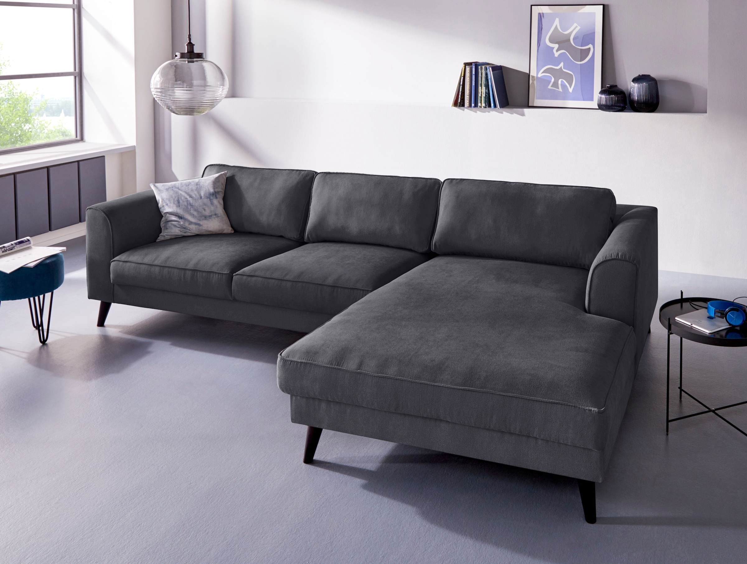 INOSIGN Ecksofa »Lumber Jack, elegant und bequem, Breite 280, hoher Fuß, L-Form«, in moderner Optik