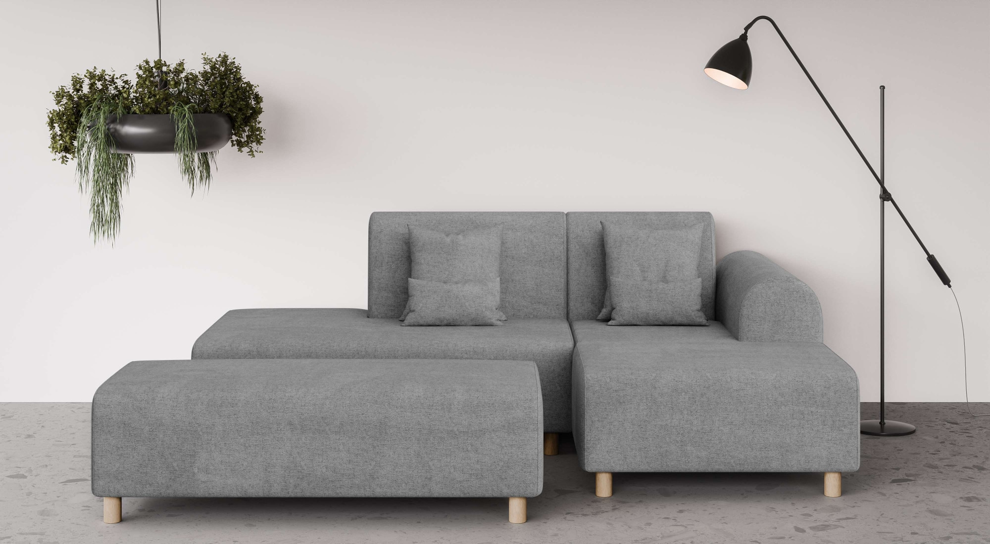 INOSIGN Ecksofa »Suyala«, L-Form mit Hocker günstig online kaufen