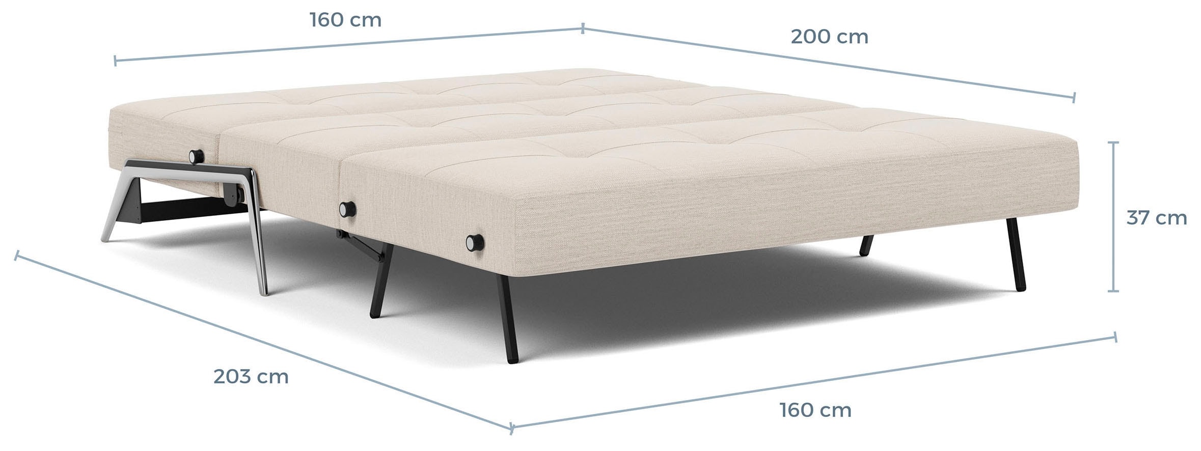 INNOVATION LIVING ™ Schlafsofa »Cubed Klappsofa, hochwertige Schlaffunktion, Design und extra Komfort« Frontauszug, sehr platzsparend, abgewinkelt Sitzen, waagerecht liegen