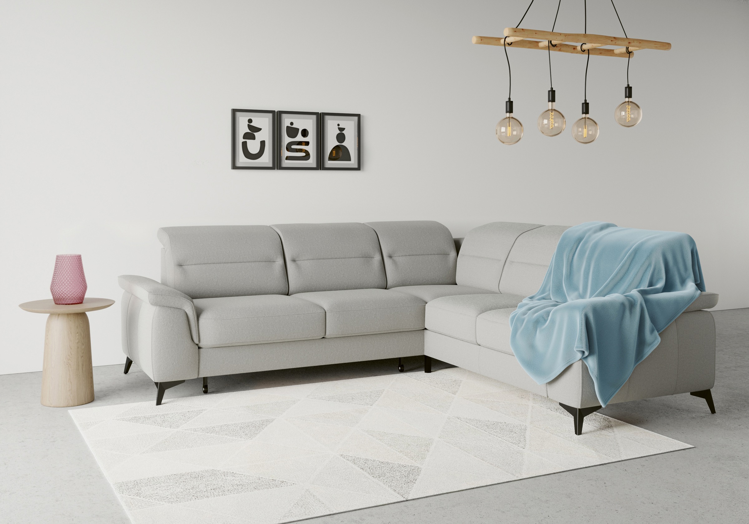sit&more Ecksofa »Sinatra L-Form«, optinal mit Kopfteilverstellung und Armt günstig online kaufen