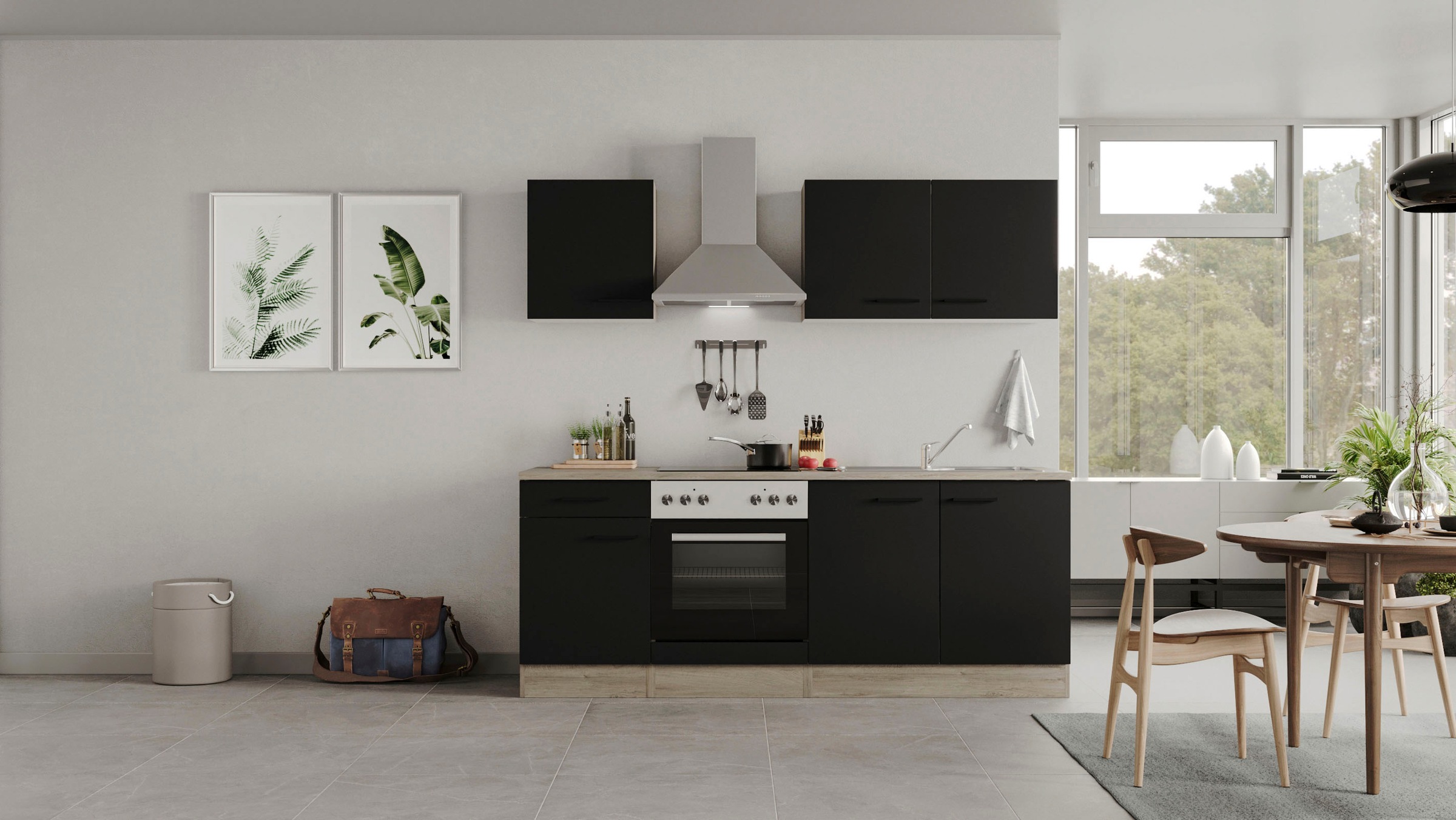 Flex-Well Küchenzeile »Capri«, mit und ohne E-Geräten erhältlich, Gesamtbre günstig online kaufen