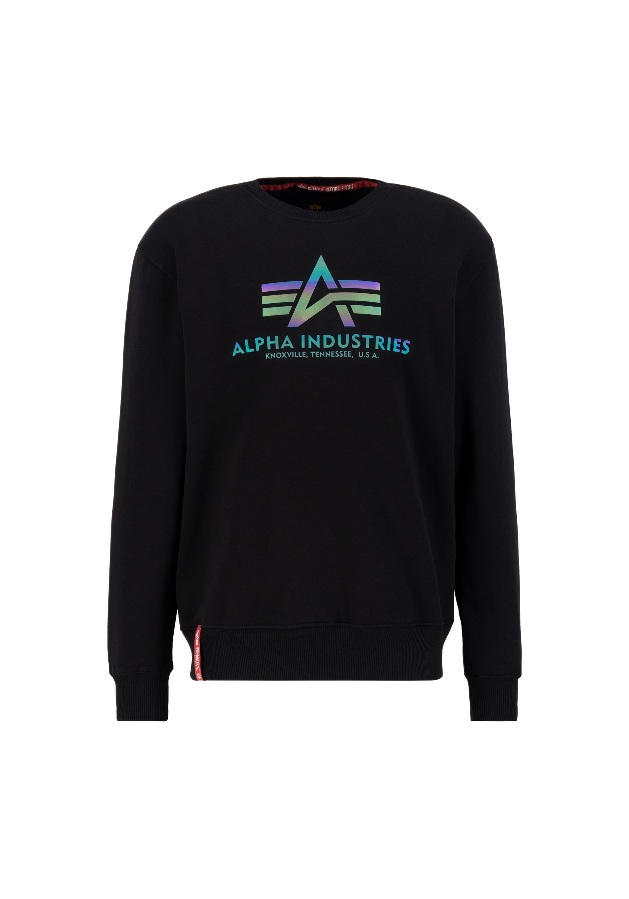 Alpha Industries Sweater »Basic Sweatshirt Rainbow Refl. Print Big Logo«