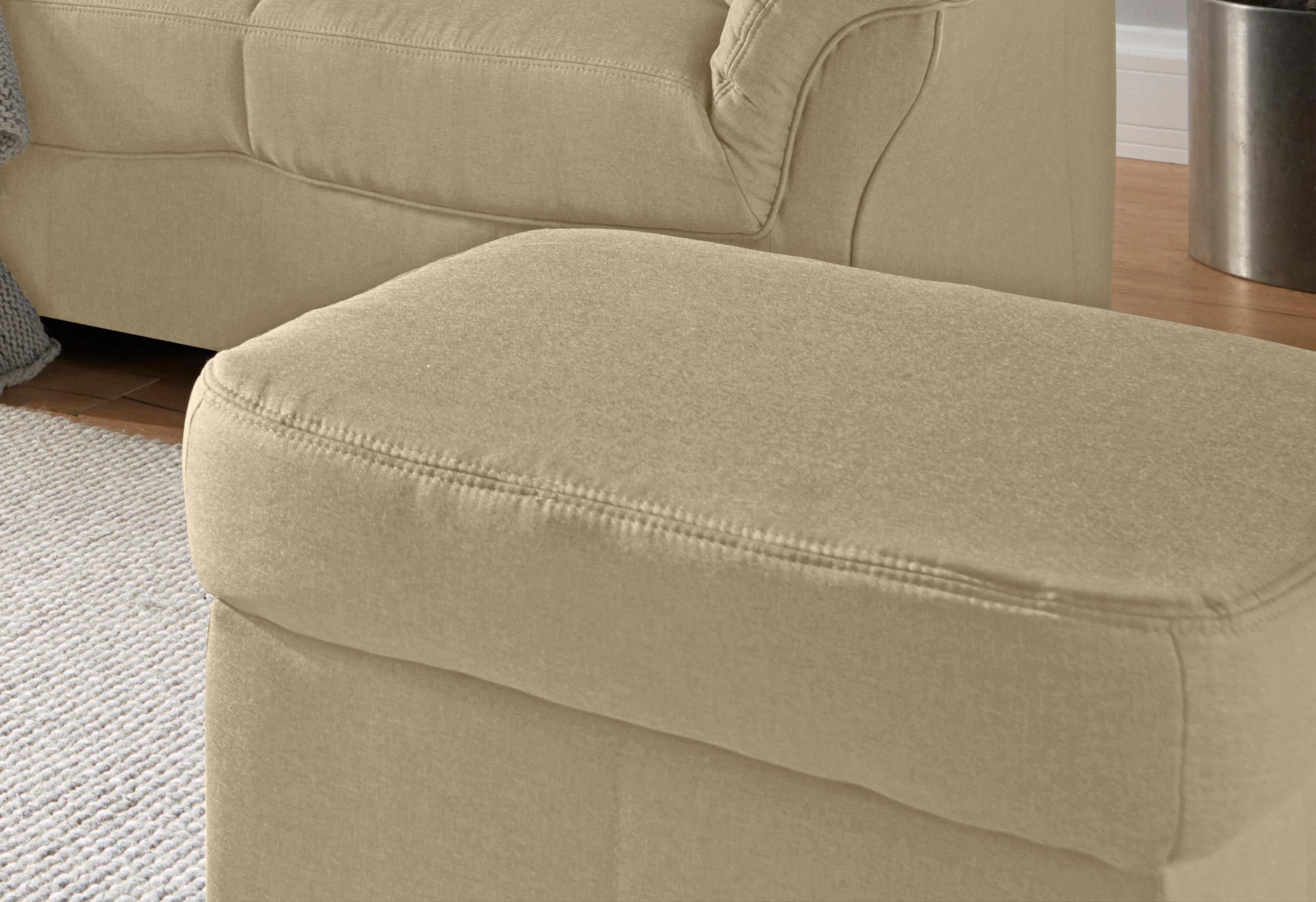 DOMO collection Polsterhocker »Bahia«, Belastbarkeit bis 140 kg pro Sitzfläche, mit praktischem Staufach