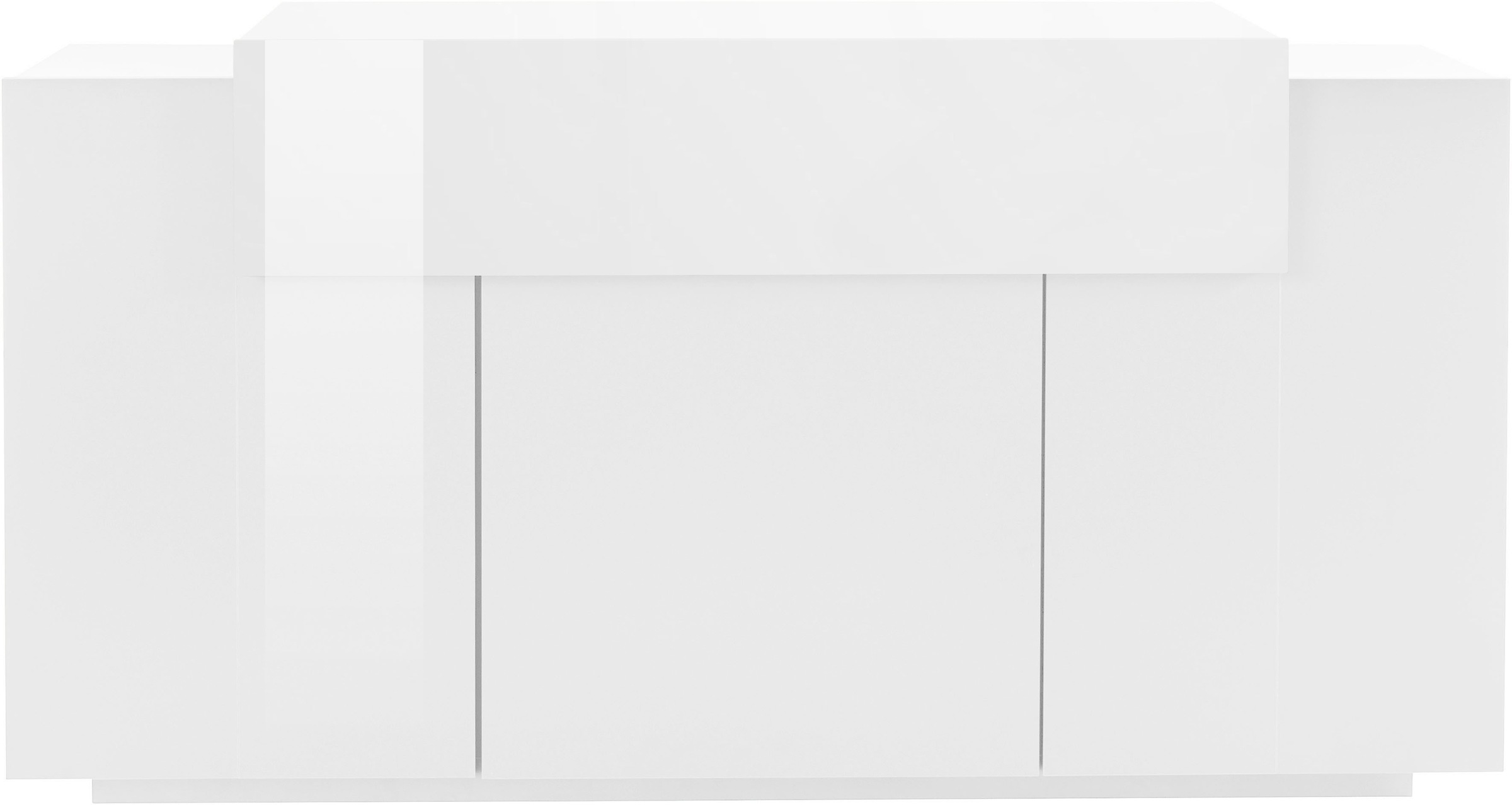 INOSIGN Sideboard »Coro, Kommode, Schrank, Kredenz, grifflos mit Einlegeböden«, mit 1 klappe, 3 Türen, Doppeltiefe B/T/H 160x45x85,6cm