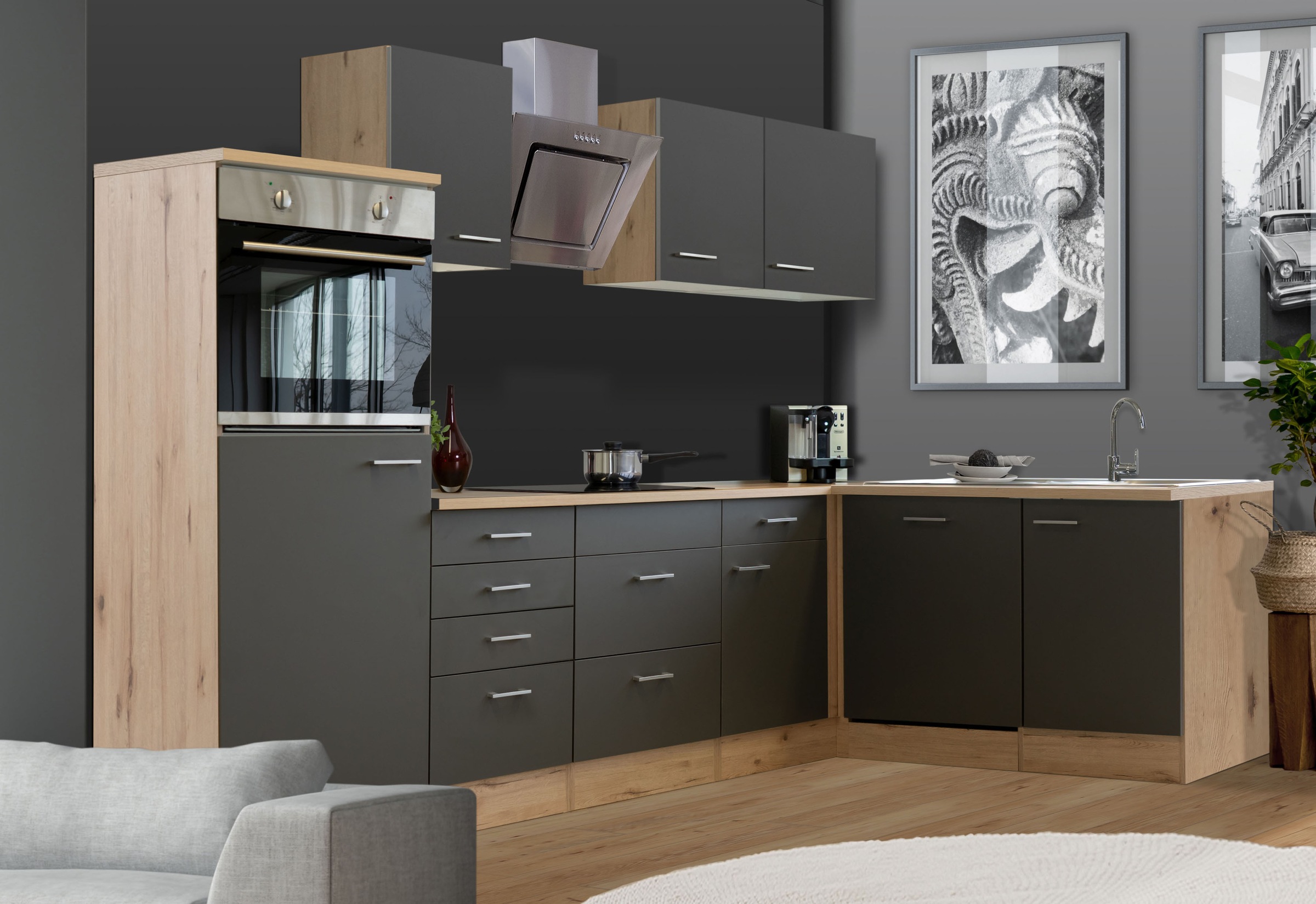 Flex-Well Küchenzeile »Morena« wahlweise mit E-Geräten, Gesamtbreite 280x17 günstig online kaufen