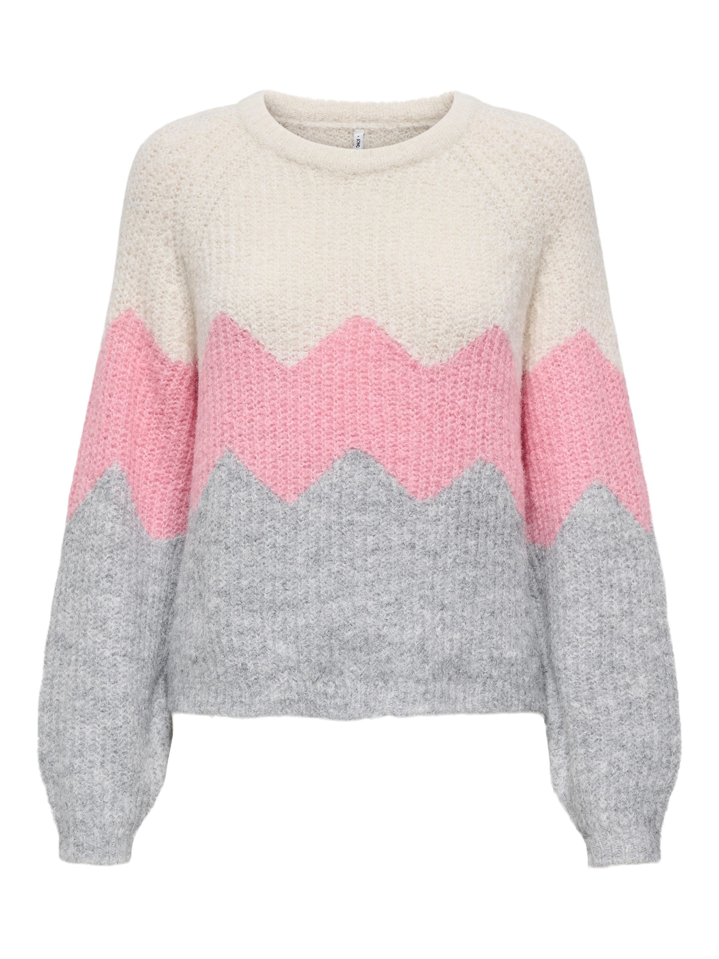 ONLY Strickpullover »ONLMAE LIFE LS ZIGZAG O-NECK KNT«