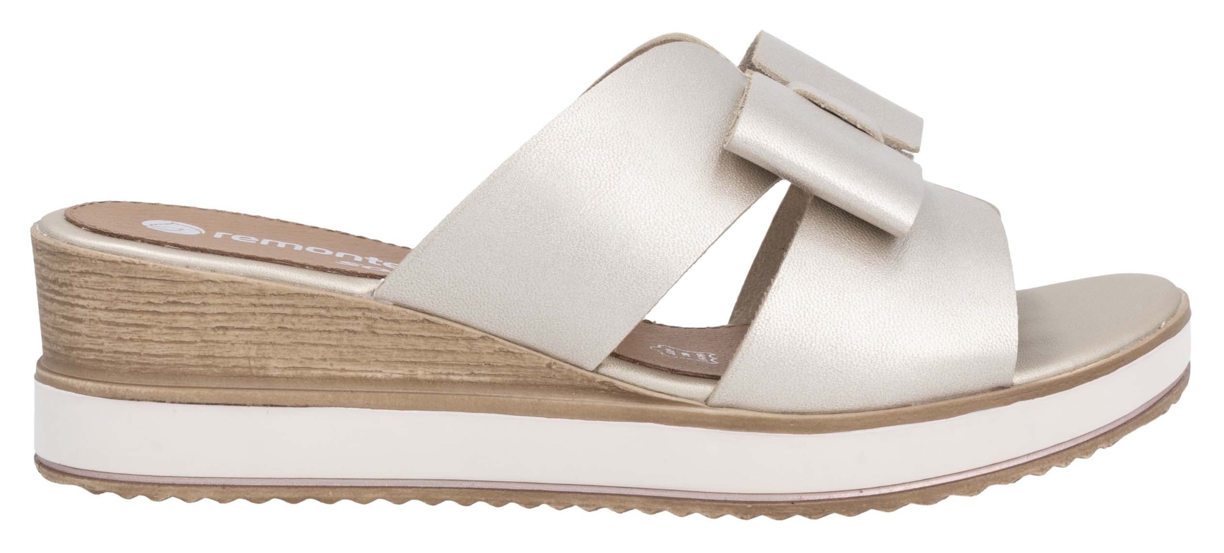 Remonte Pantolette  Keilabsatz, Sommerschuh mit schöner Zierschleife