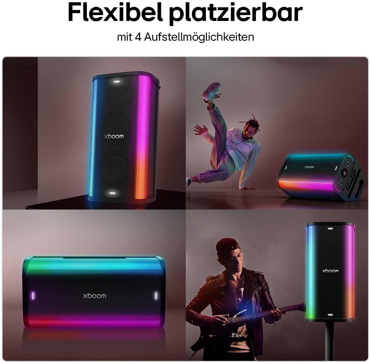 LG Bluetooth-Lautsprecher »xboom Stage 501« 2.2 (Bluetooth Bassregelung | Beleuchtungseffekte | Lautstärkeregelung | Pairing | Wireless Party Connect 220 W)