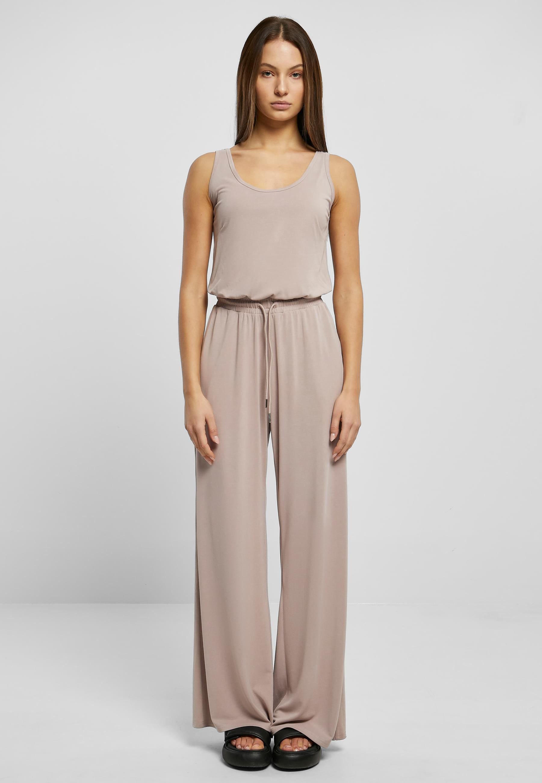 URBAN CLASSICS Jumpsuit »Urban Classics Damen Ladies Long Sleevless Modal Jumpsuit« 1 Stk.