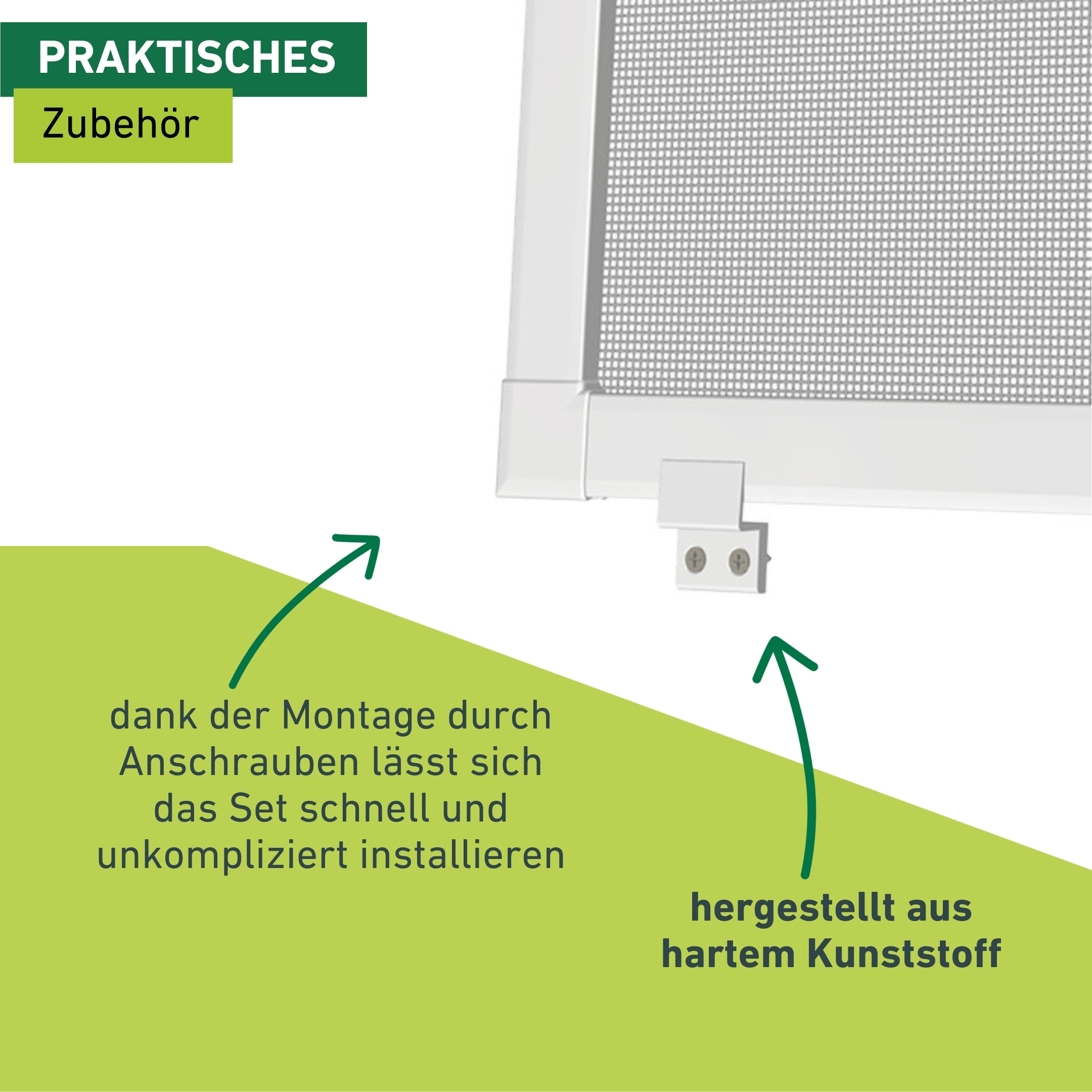 Windhager Zubehör-Set »zur Befestigung von Fliegengittern an Fensterrahmen oder Mauerwerk« Insektenschutz Einhängewinkel erhältlich in weiß, anthrazit, 4 Stk.
